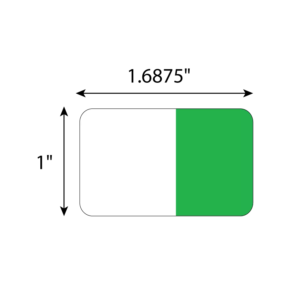 Standard - Flag - Clear w/Green - 1