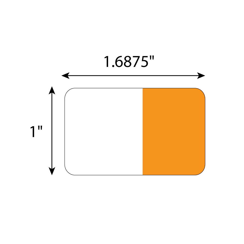 Standard - Flag - Clear w/Orange - 1