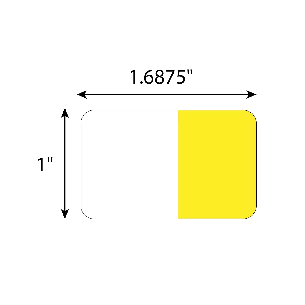 Standard - Flag - Clear w/Yellow - 1