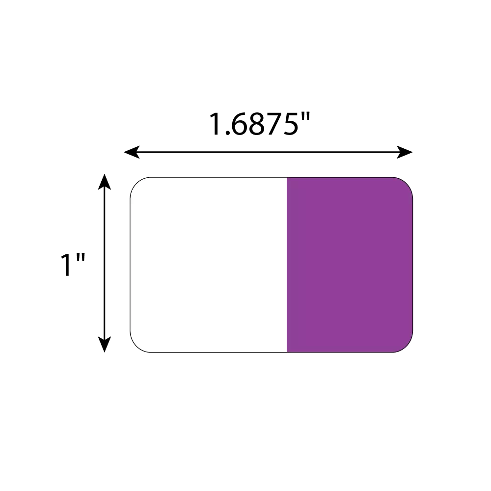 Standard - Flag - Clear w/Purple - 1