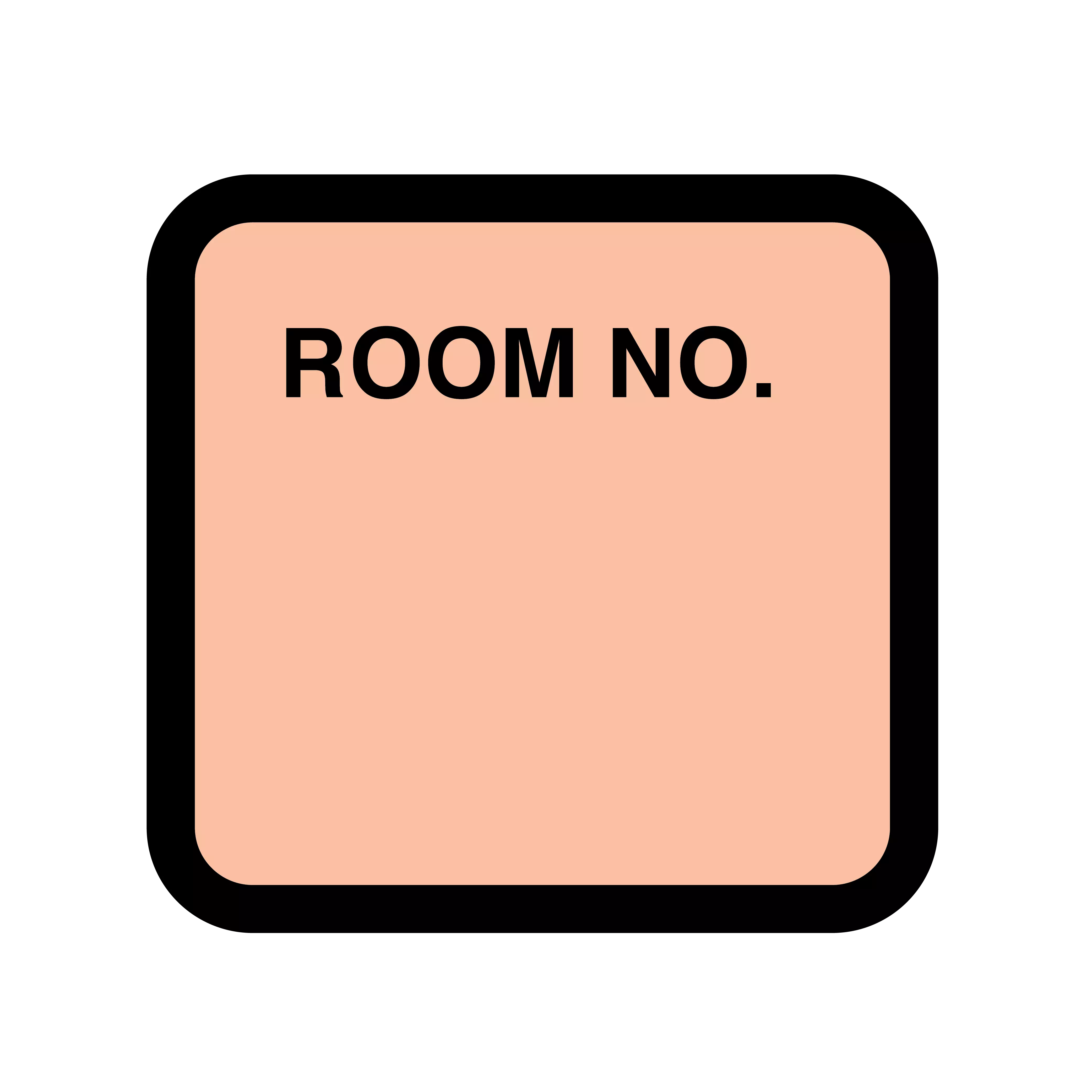 Printed Chart Labels - Room No