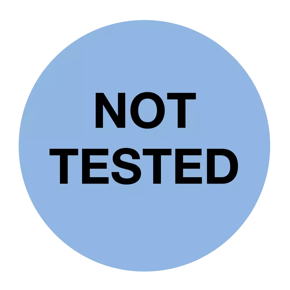 NOT TESTED LABEL - 1" X 1" CIRCLE-BLUE