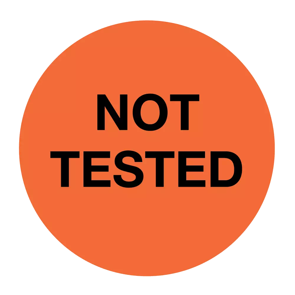 NOT TESTED LABEL - 1