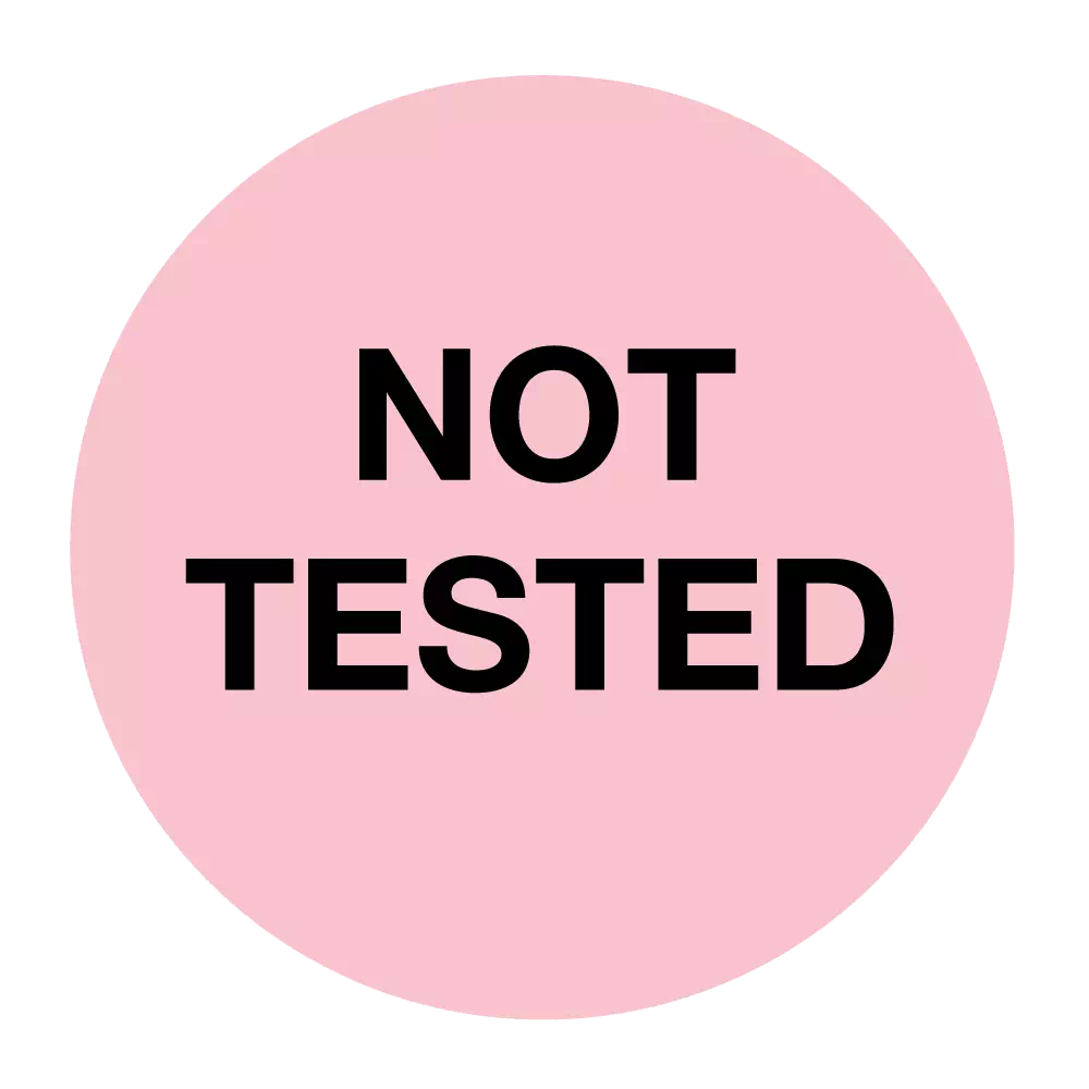 NOT TESTED LABEL - 1" X 1" CIRCLE-PINK