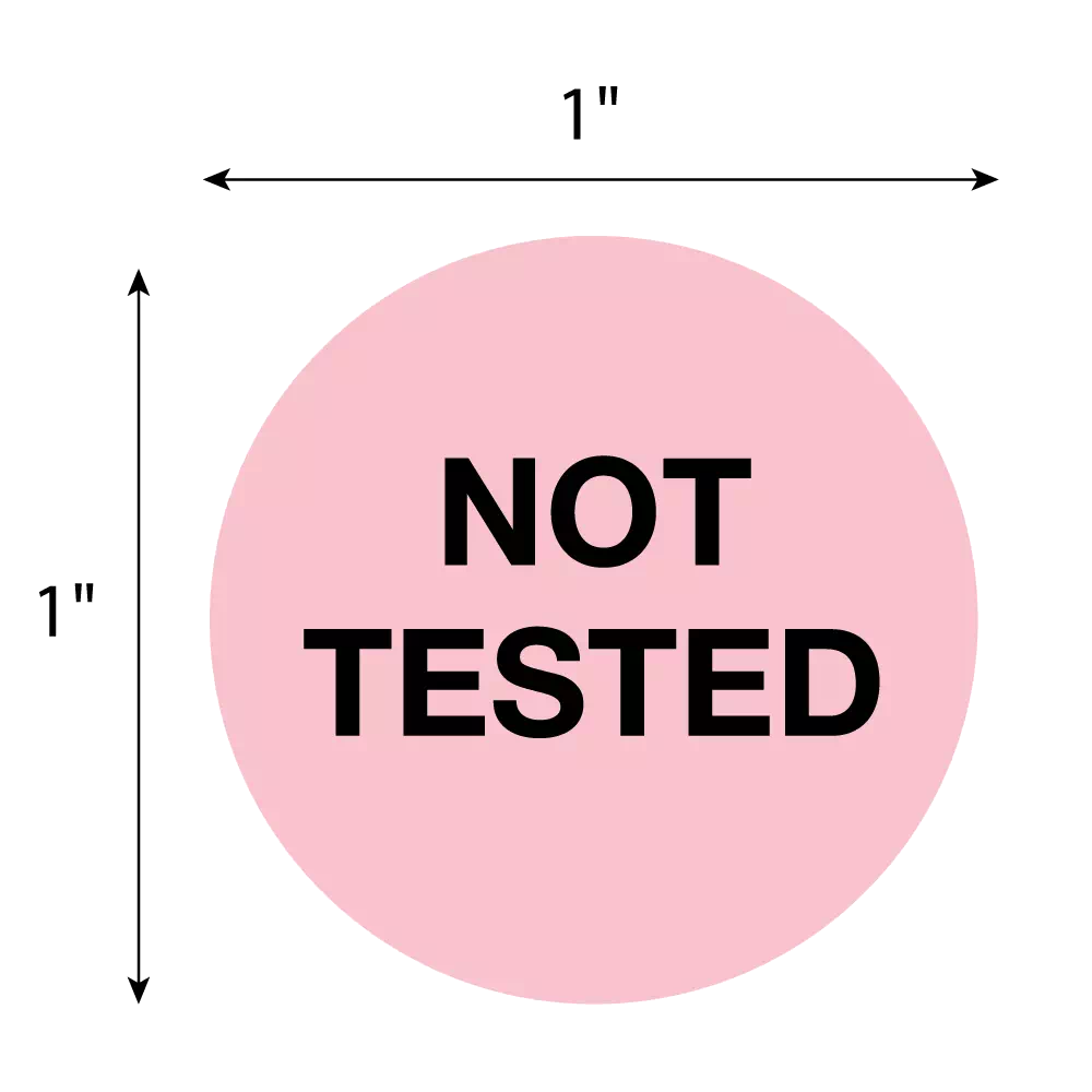 NOT TESTED LABEL - 1