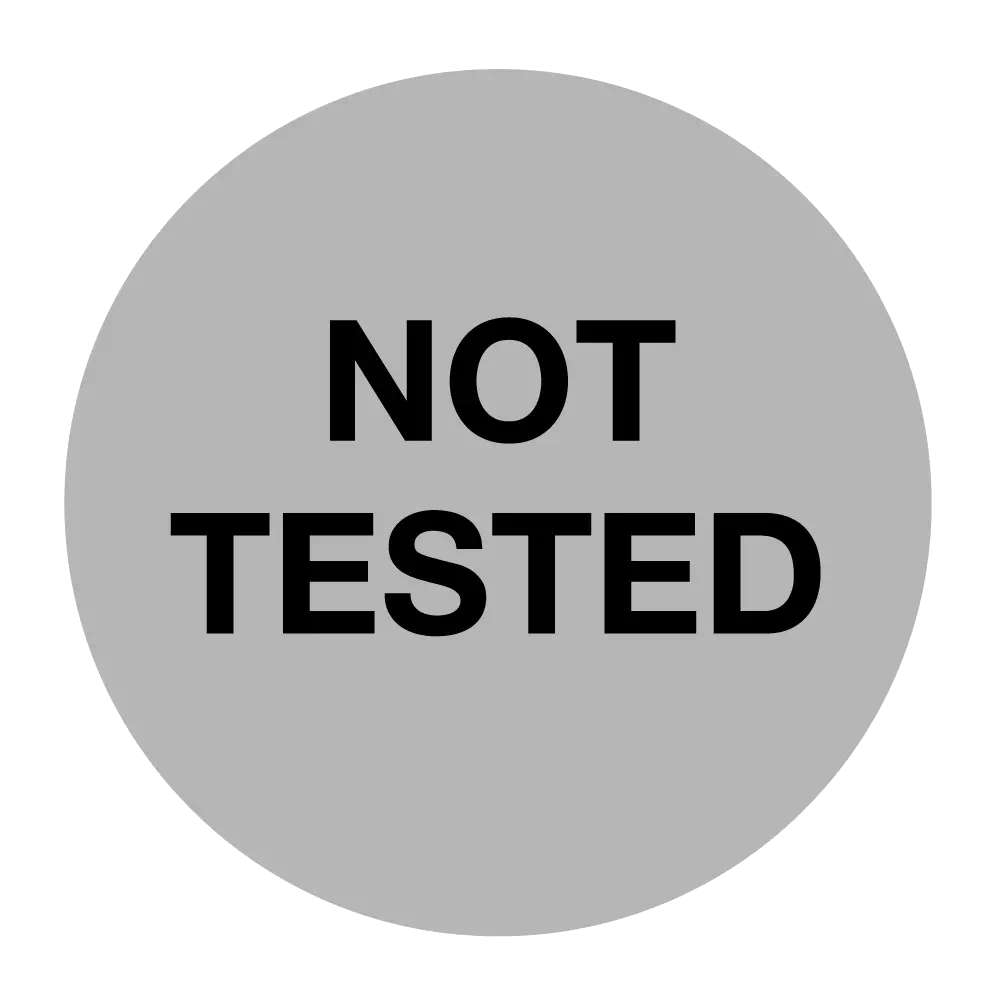 NOT TESTED LABEL - 1" X 1" CIRCLE-SILVER