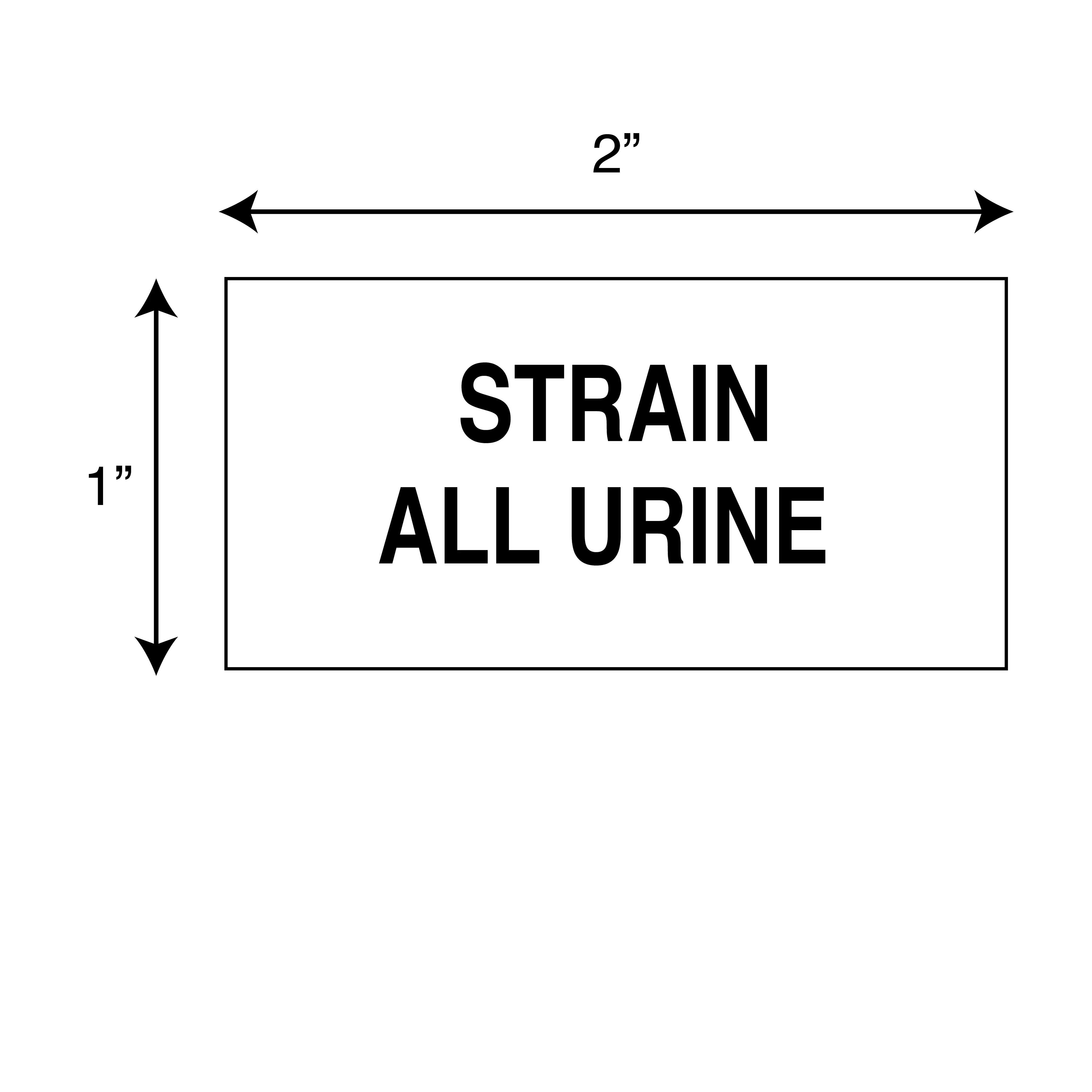 Printed Chart Tape - Strain All Urine