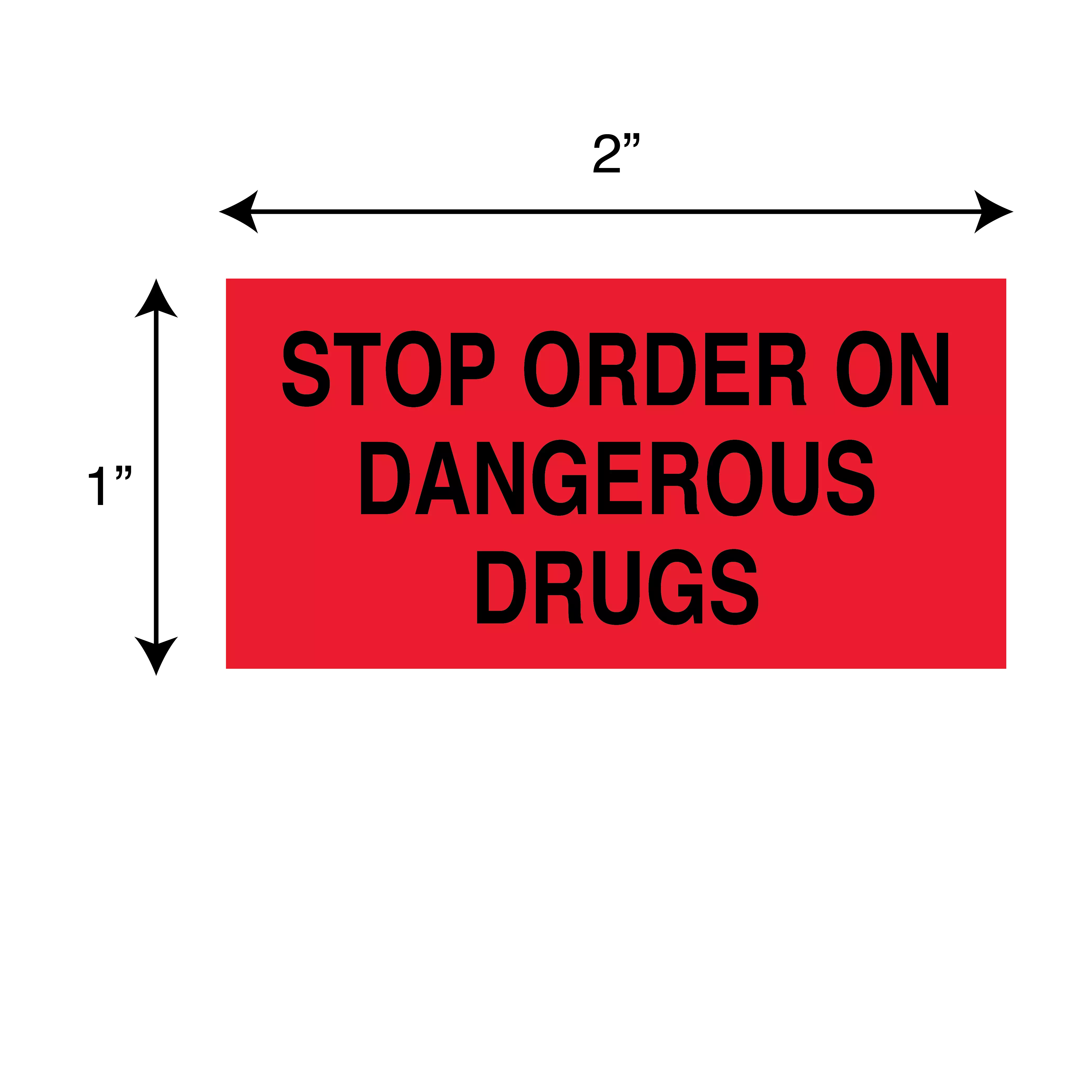 Printed Chart Tape - Stop Order On Dangerous