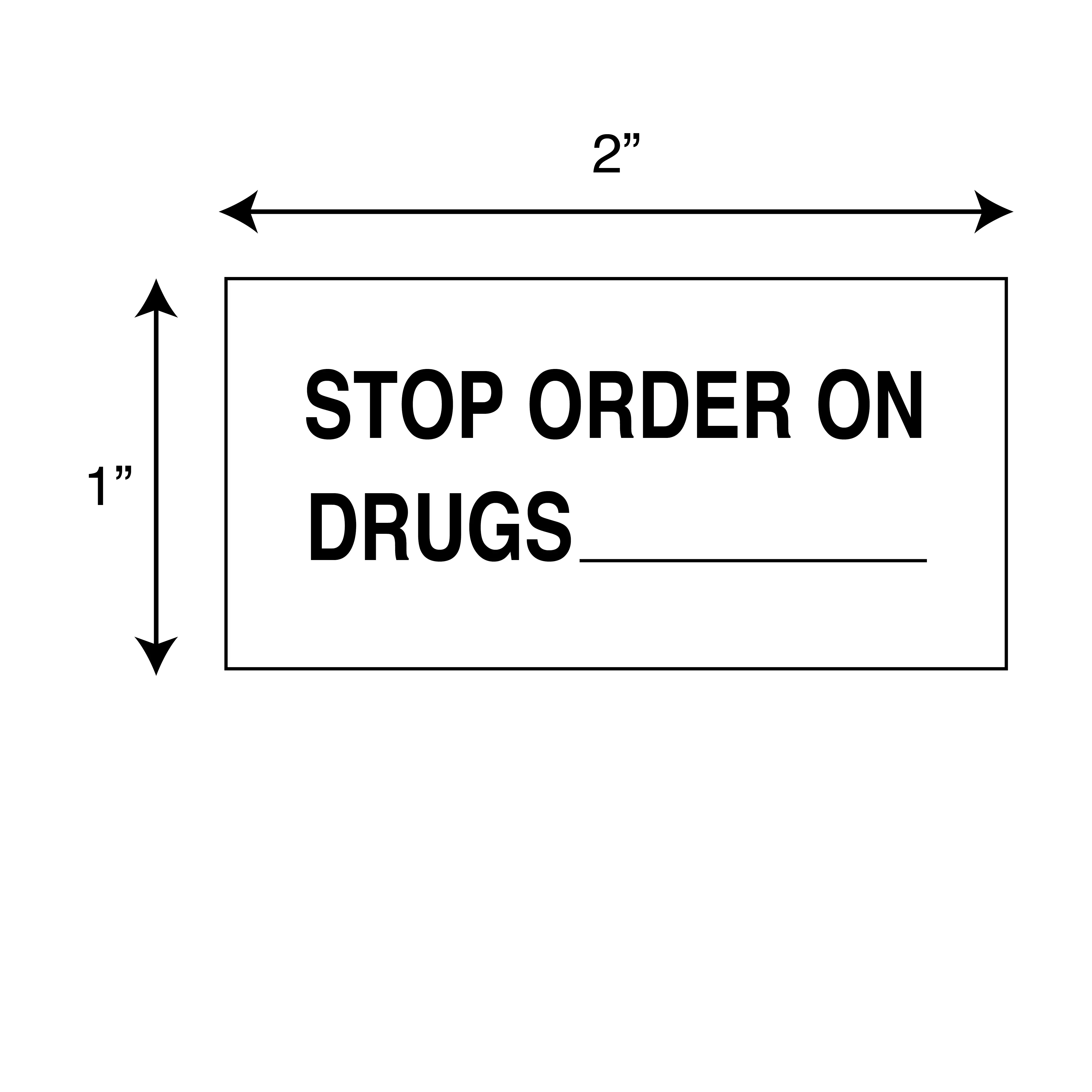 Printed Chart Tape - Stop Order On Drugs