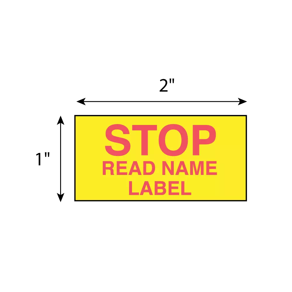 Printed Chart Tape - Stop Read Name Label