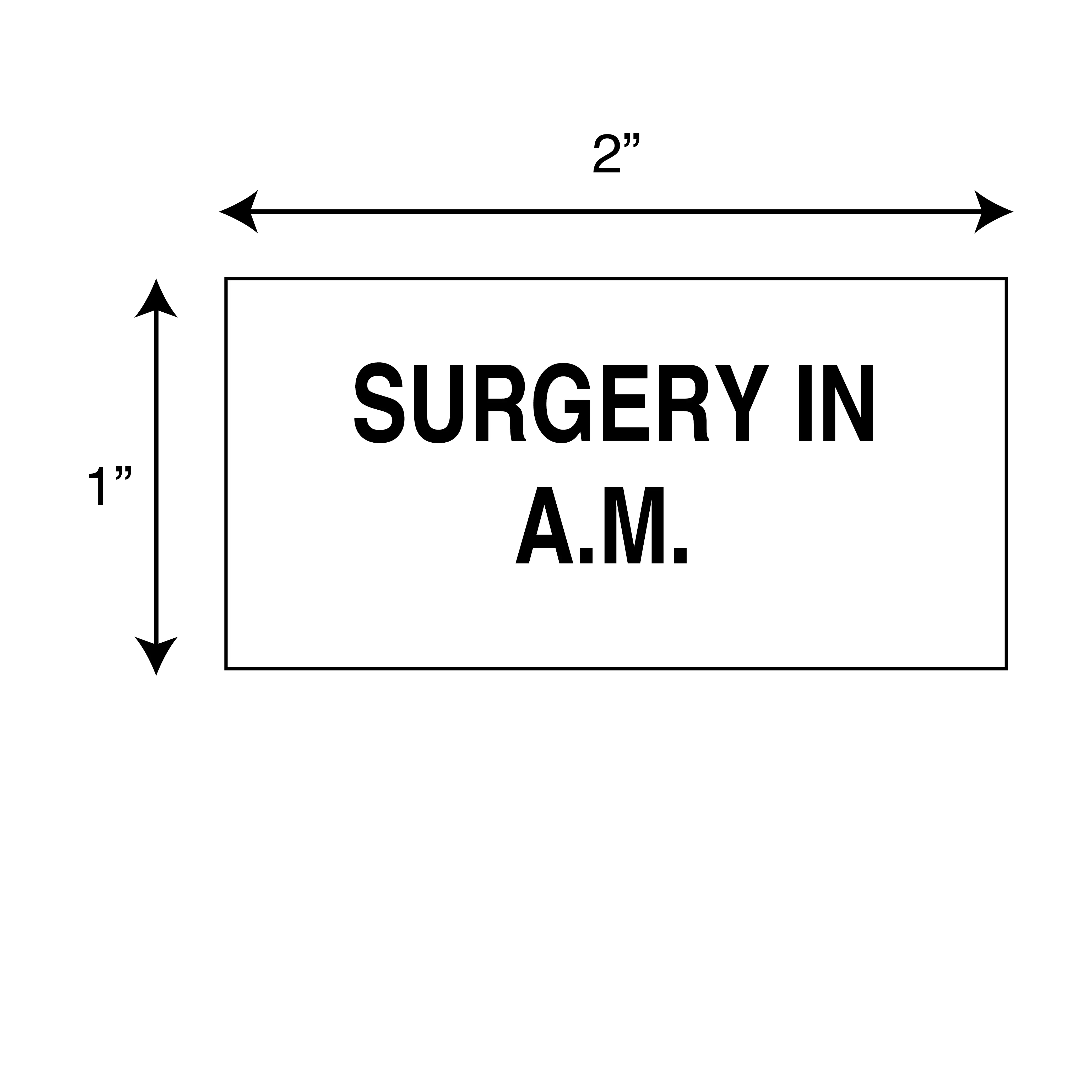 Printed Chart Tape - Surgery In A.M.