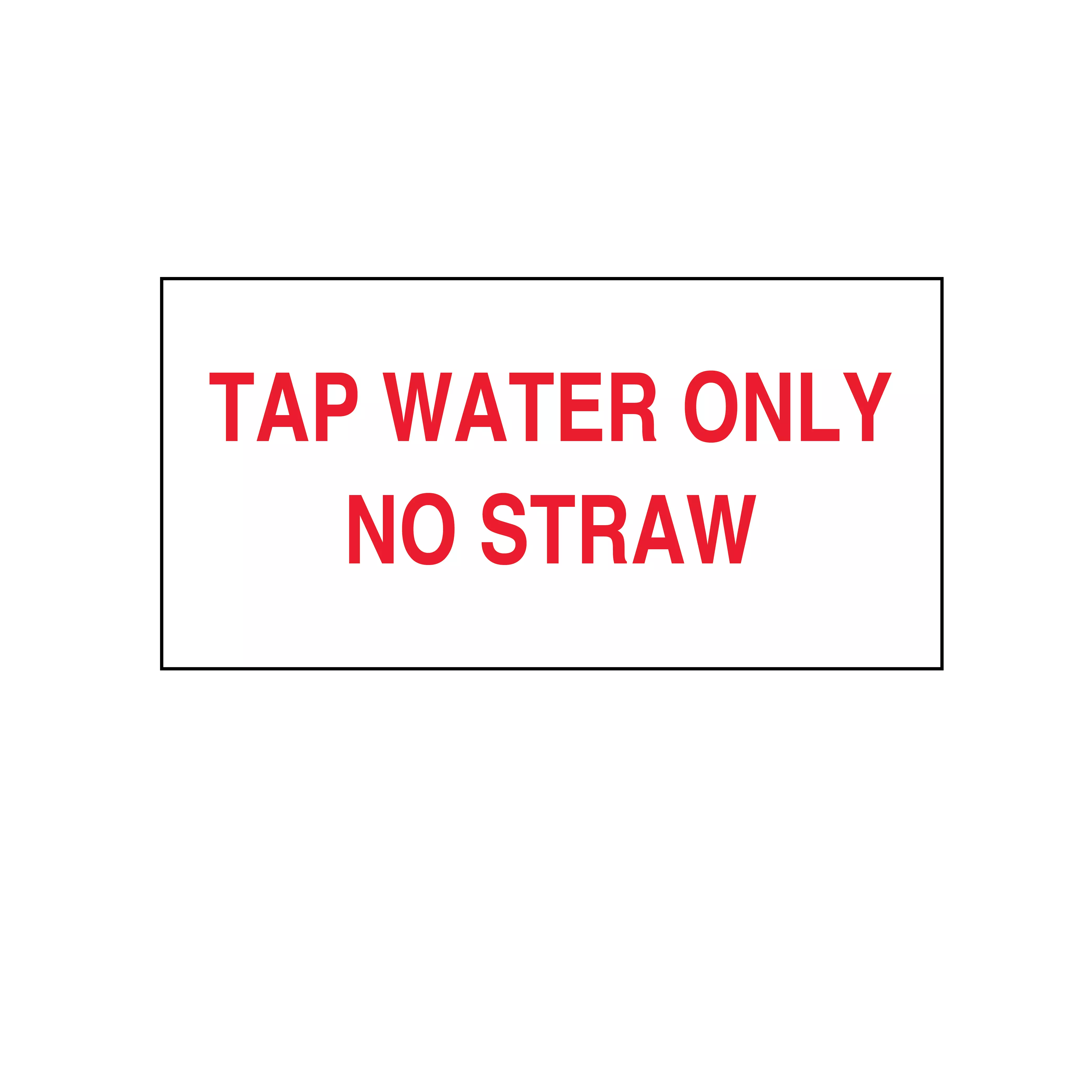 Printed Chart Tape - Tap Water Only No Straw