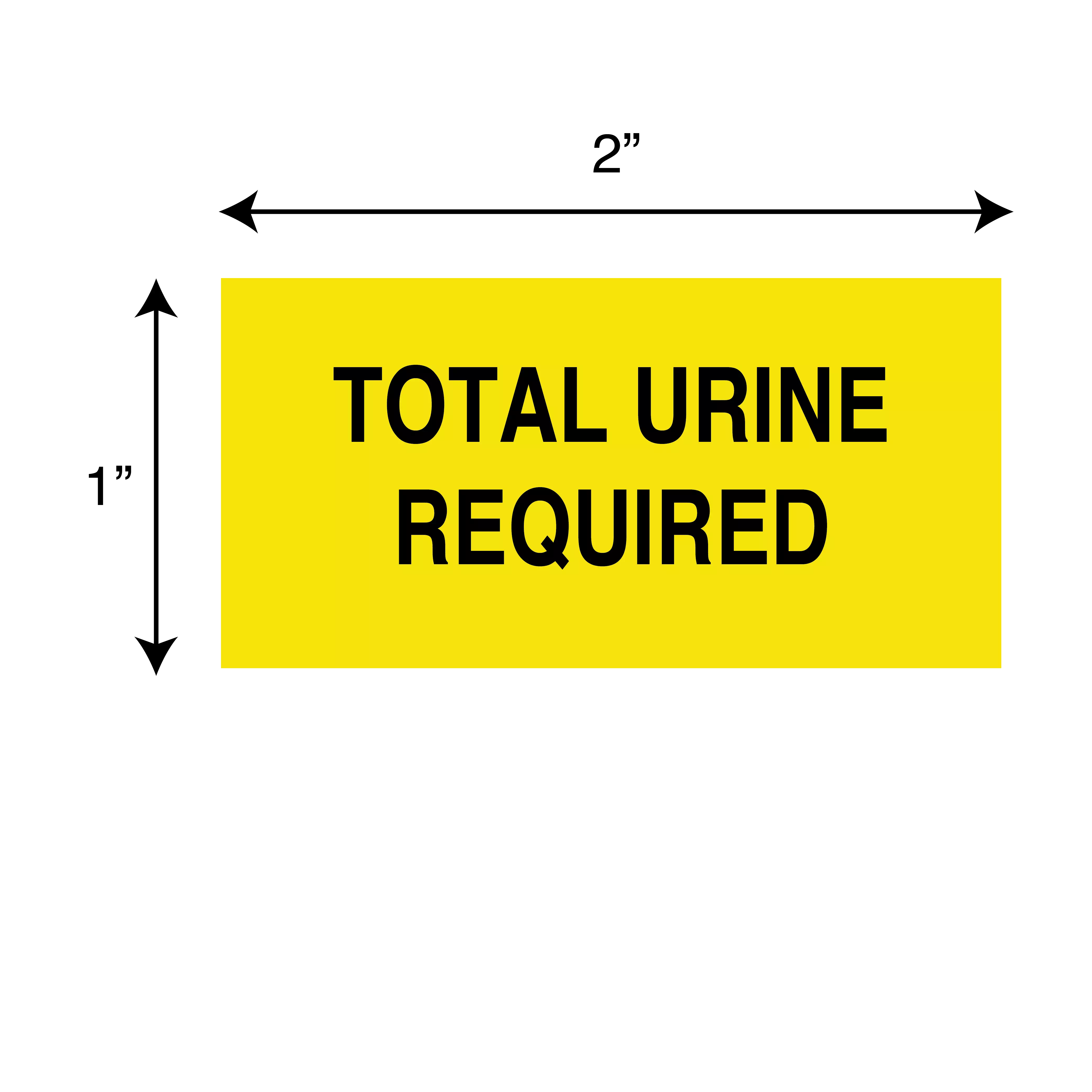 Printed Chart Tape - Total Urine Required