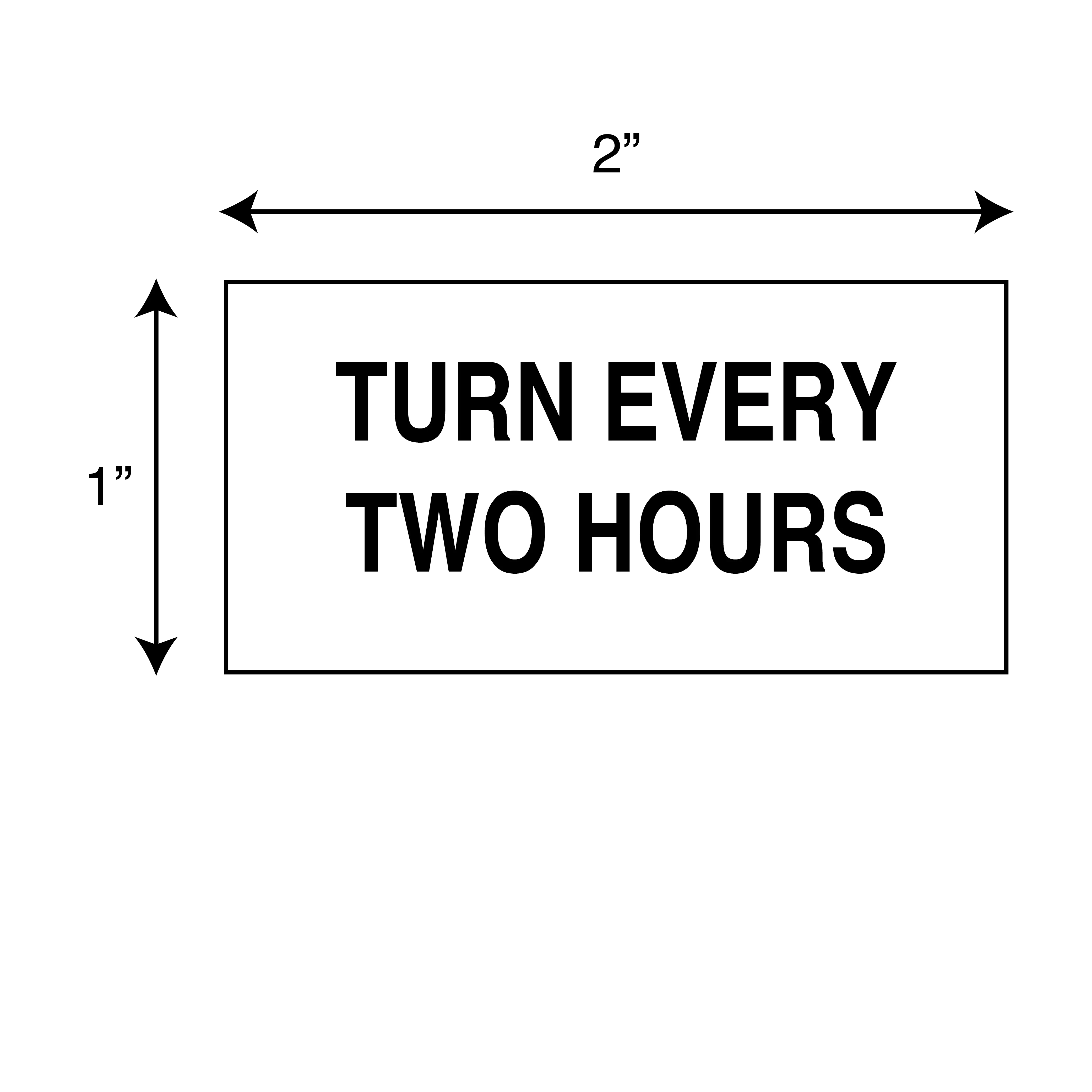 Printed Chart Tape - Turn Every Two Hours