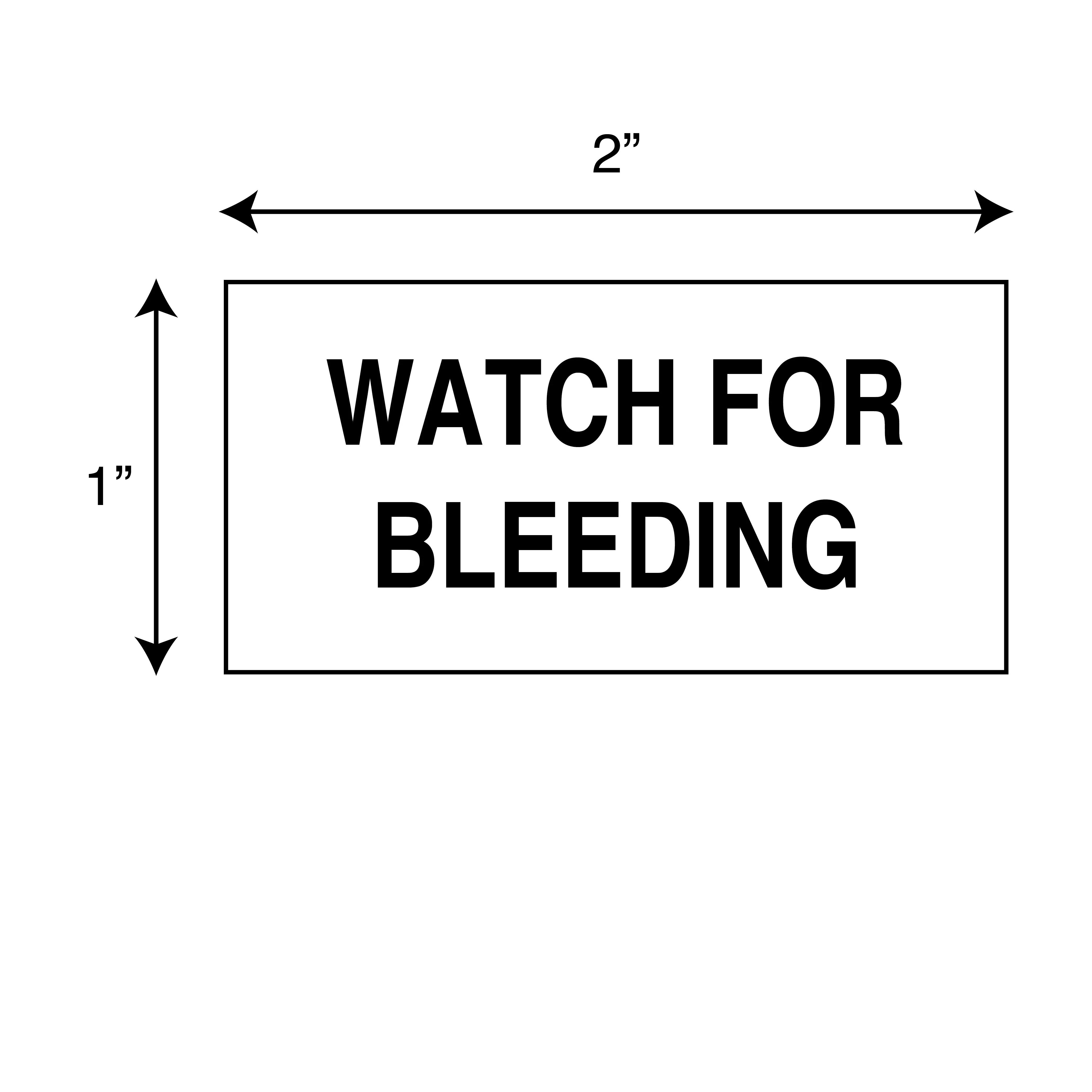 Printed Chart Tape - Watch For Bleeding