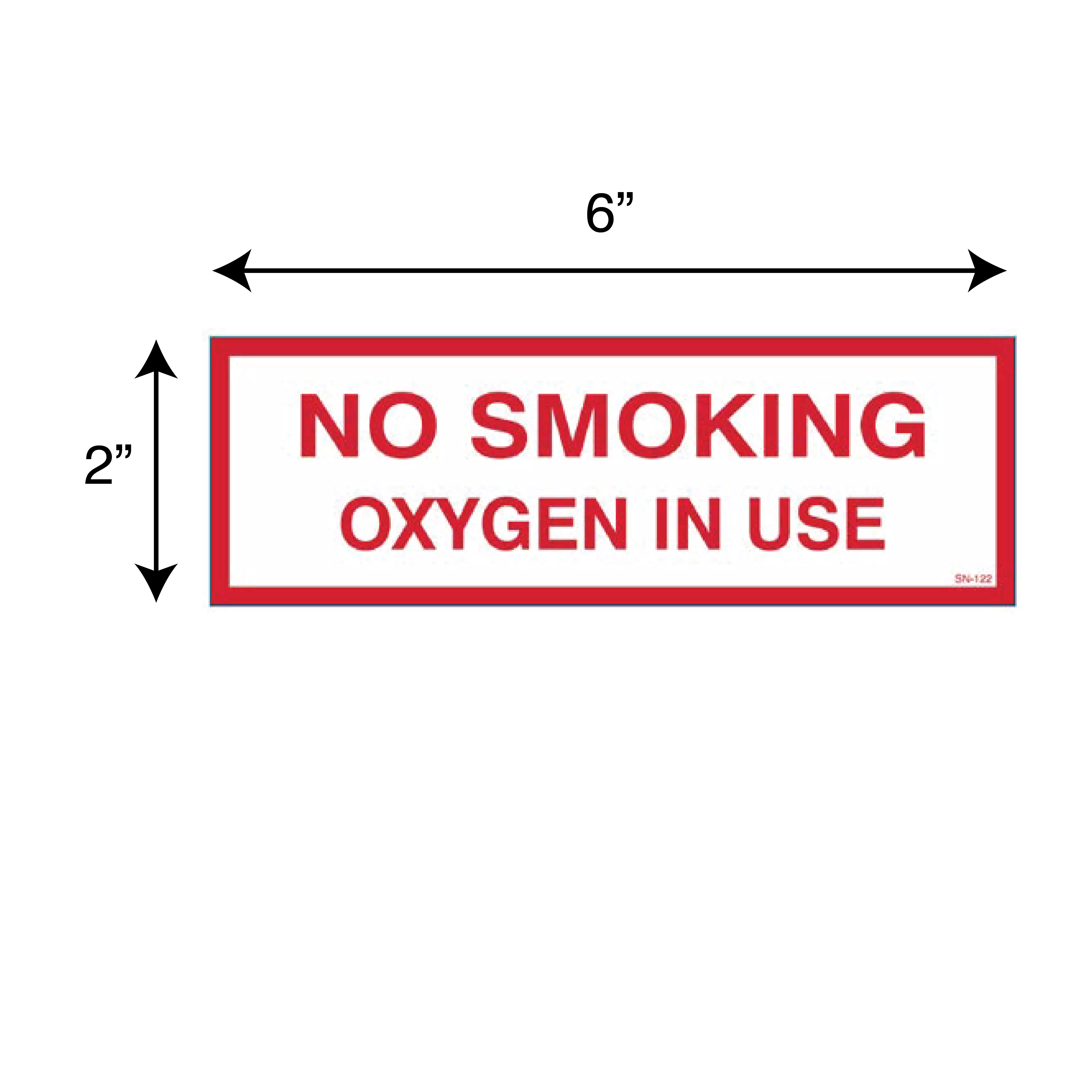 Printed Chart Tape - No Smoking Oxygen In Use