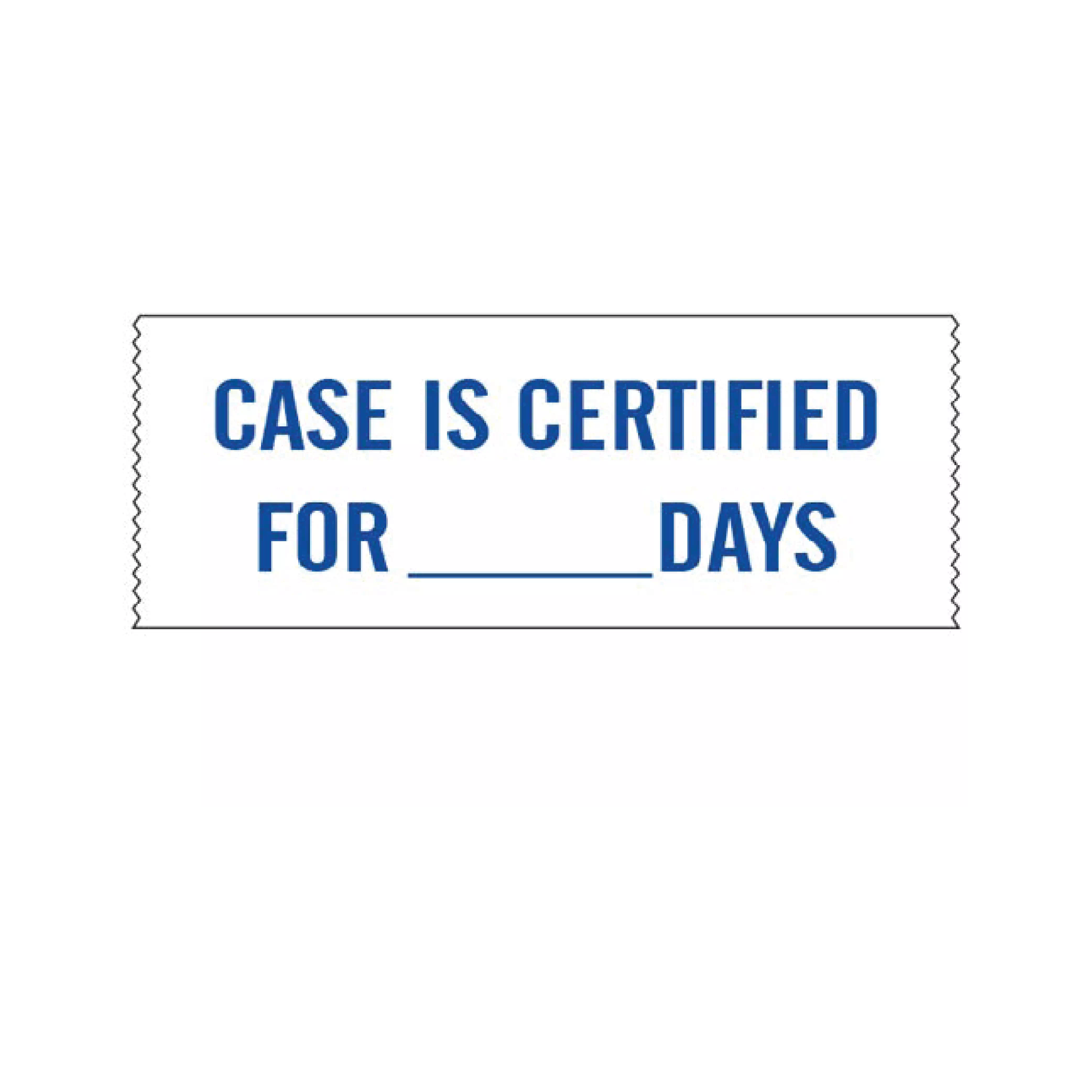 Printed Chart Tape - Case is Certified