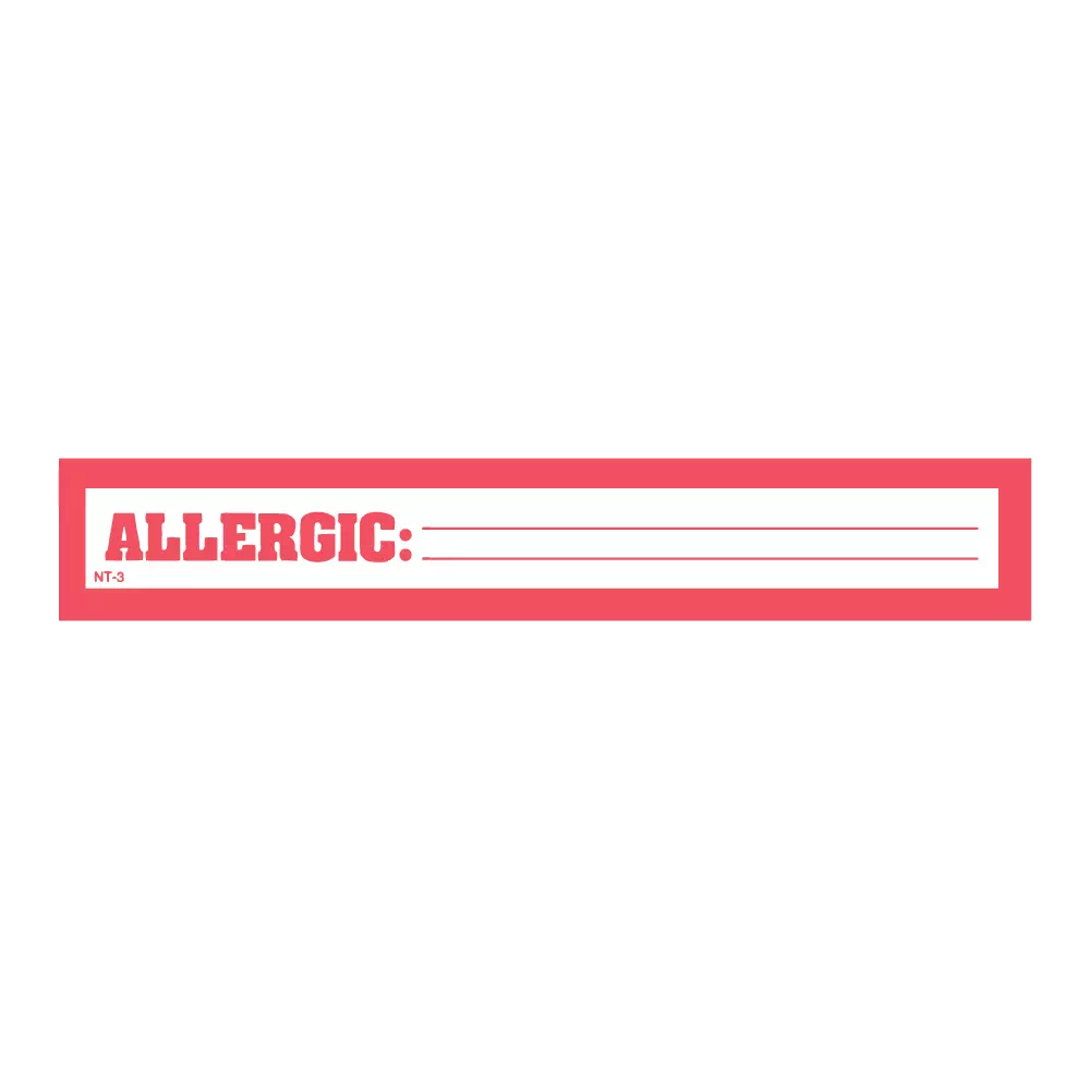 Printed Chart Tape - Allergic