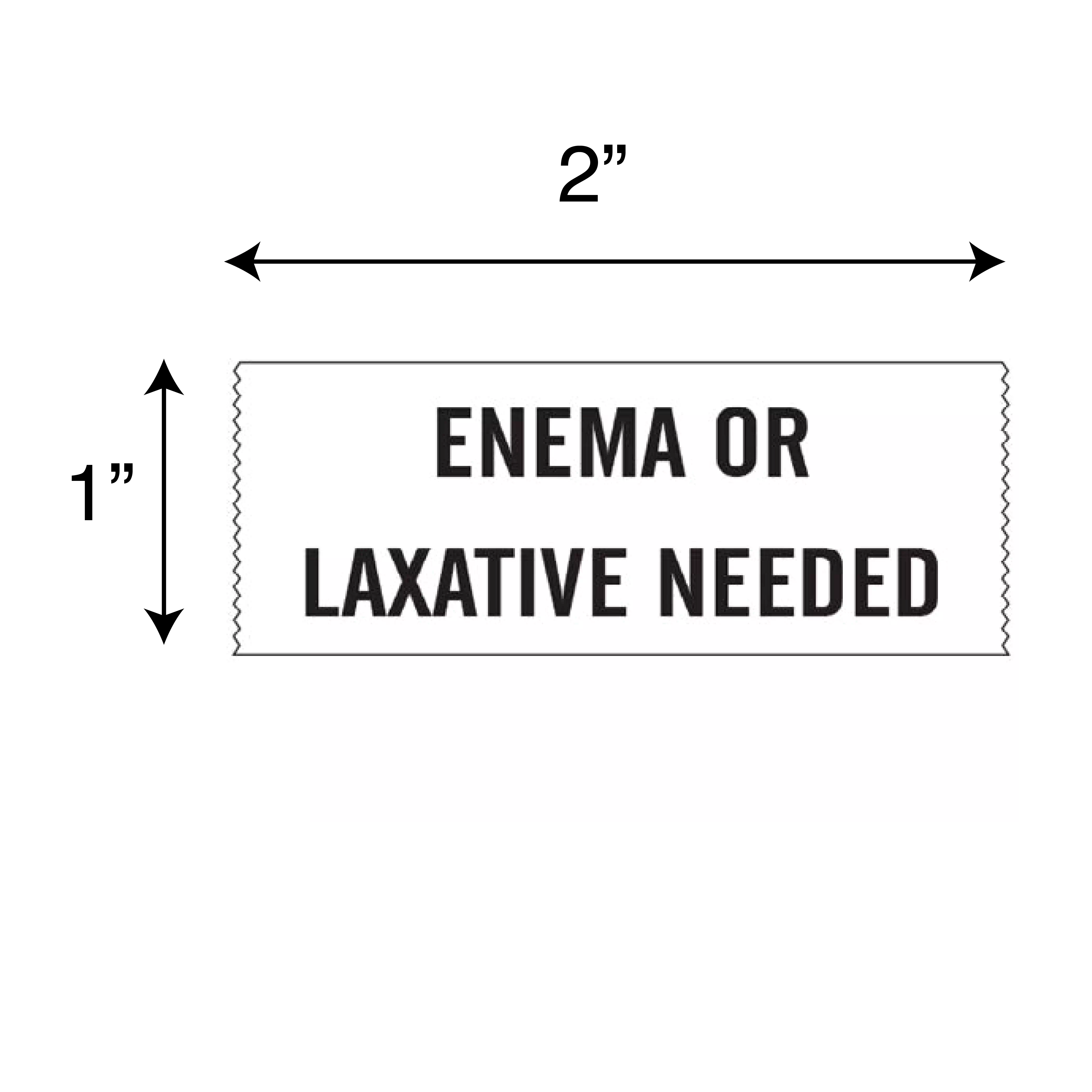 Printed Chart Tape - Enema or Laxative Needed