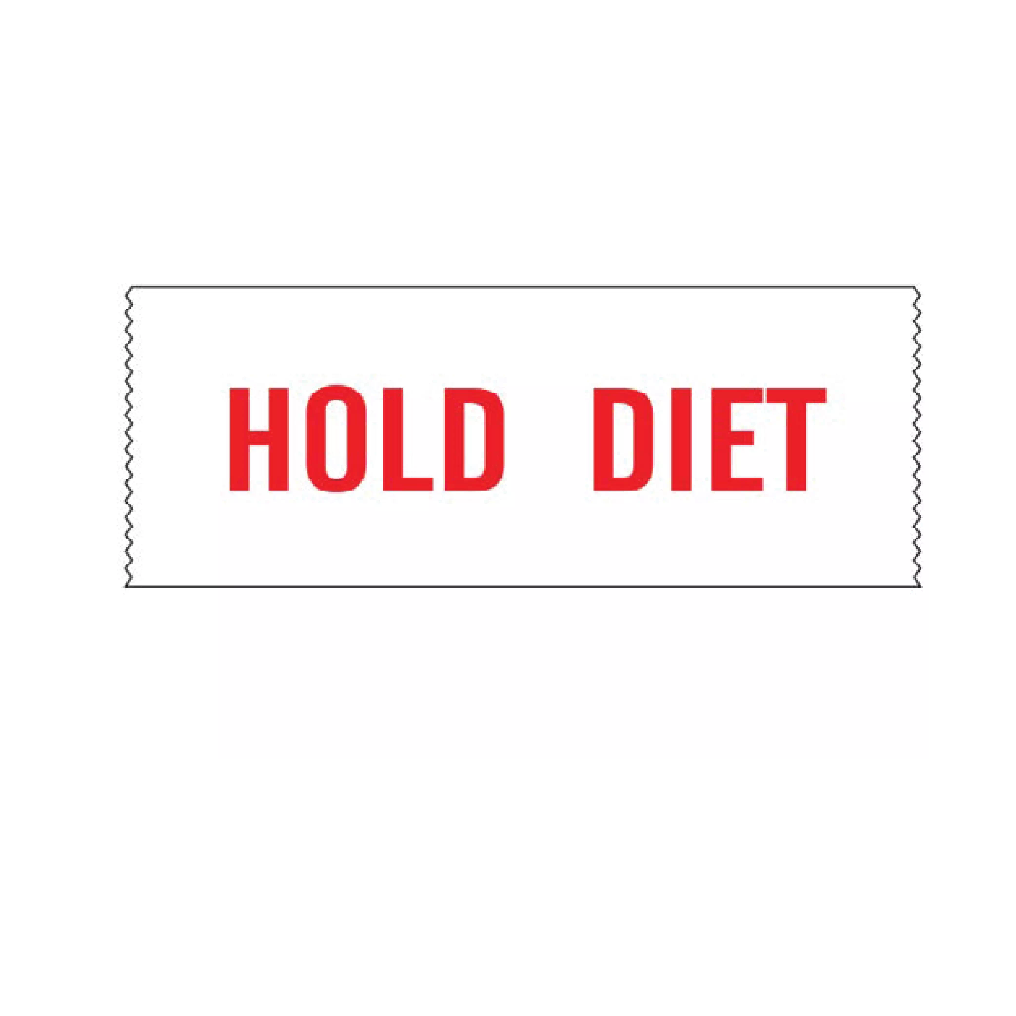 Printed Chart Tape - Hold Diet