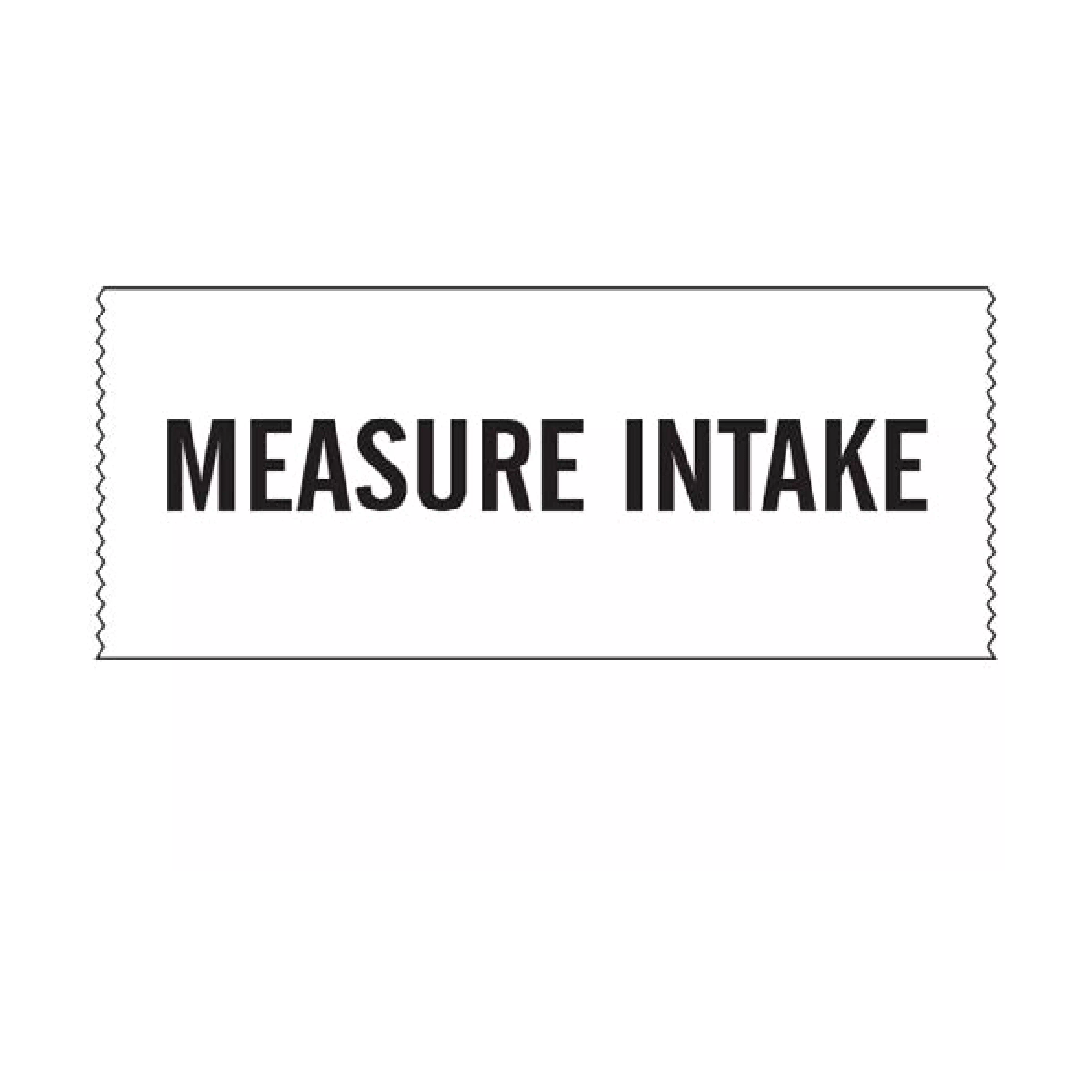 Printed Chart Tape - Measure Intake