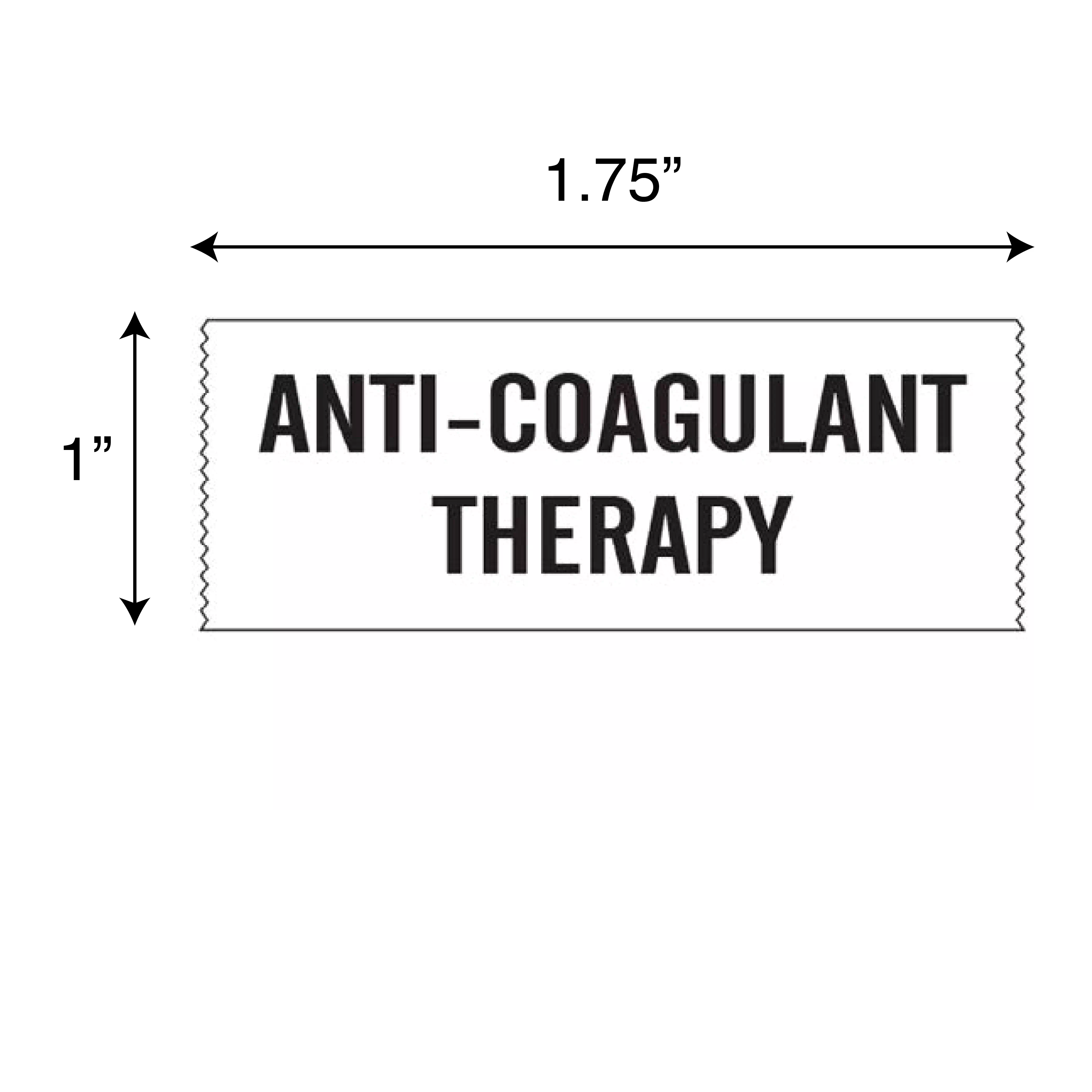Printed Chart Tape - Anticoagulant Therapy