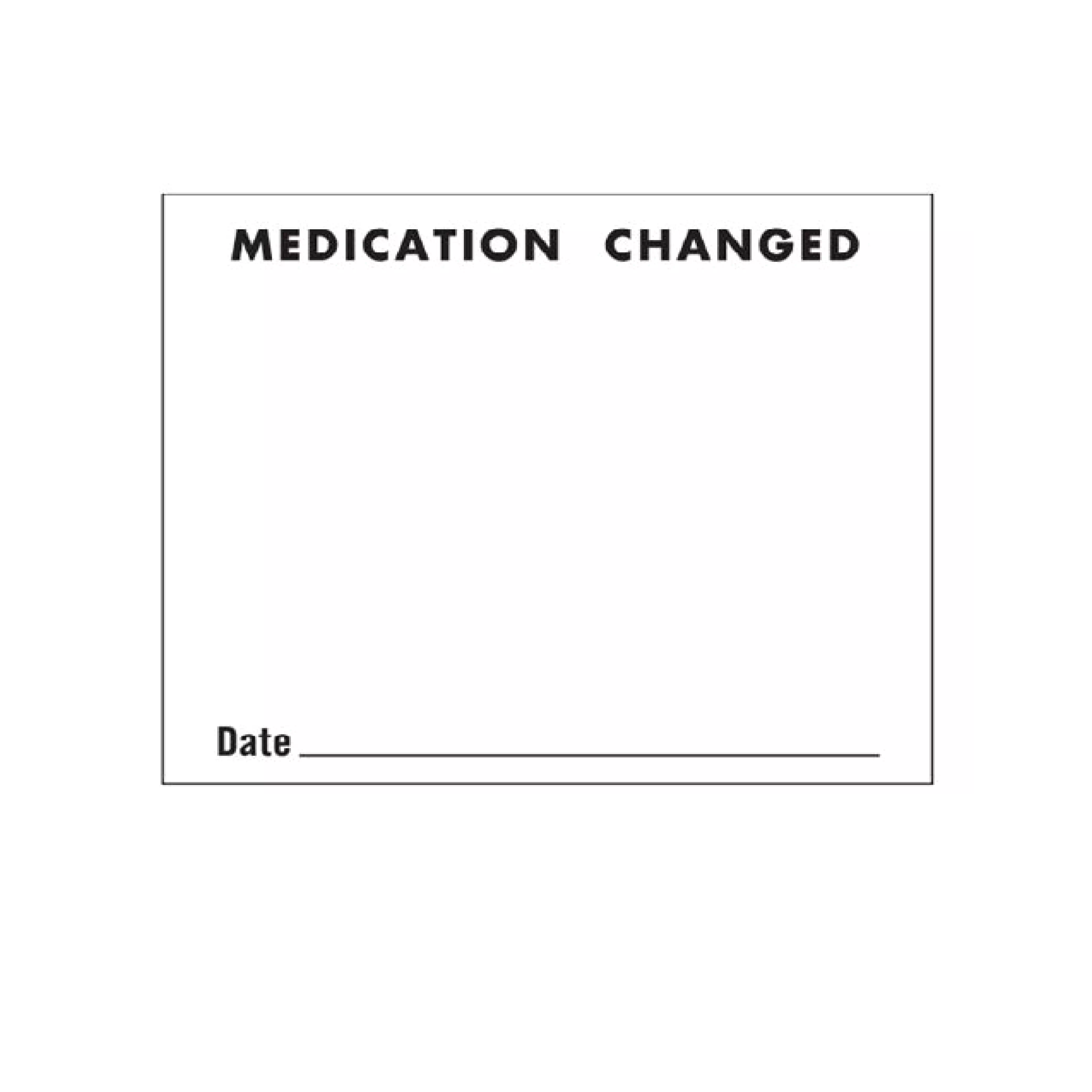 Printed Chart Tape - Medication Changed Date