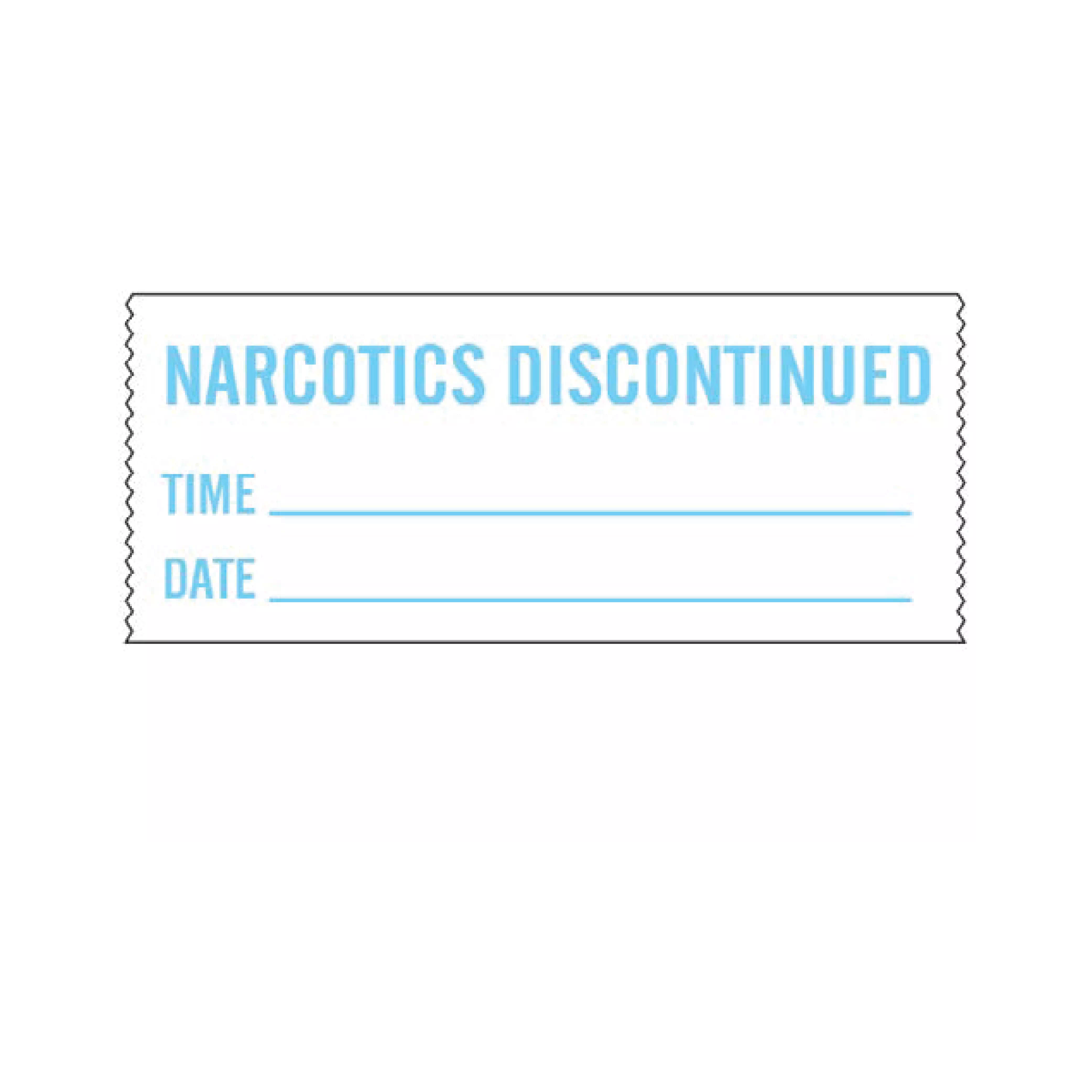Printed Chart Tape - Narcotics Discontinued