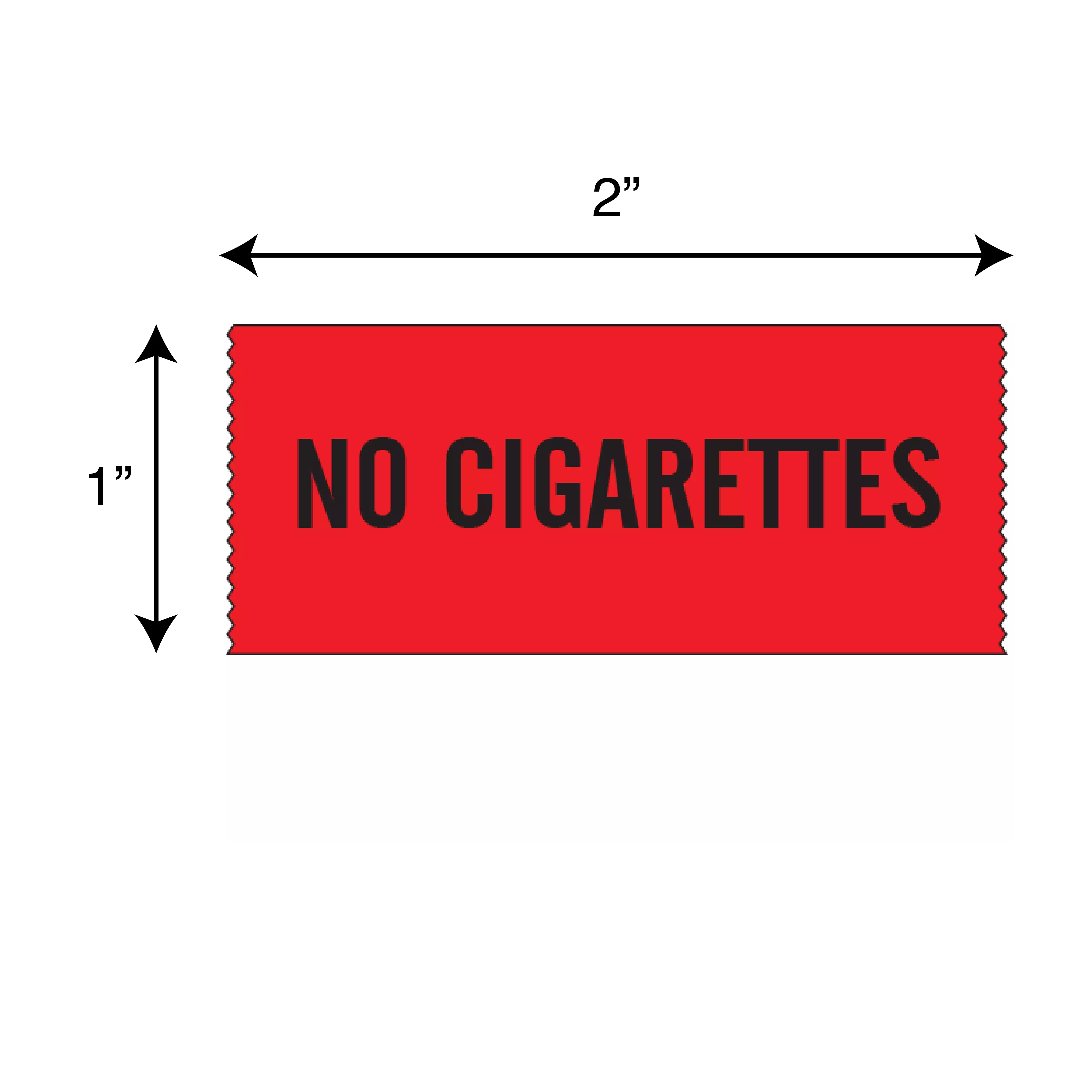 Printed Chart Tape - No Cigarettes