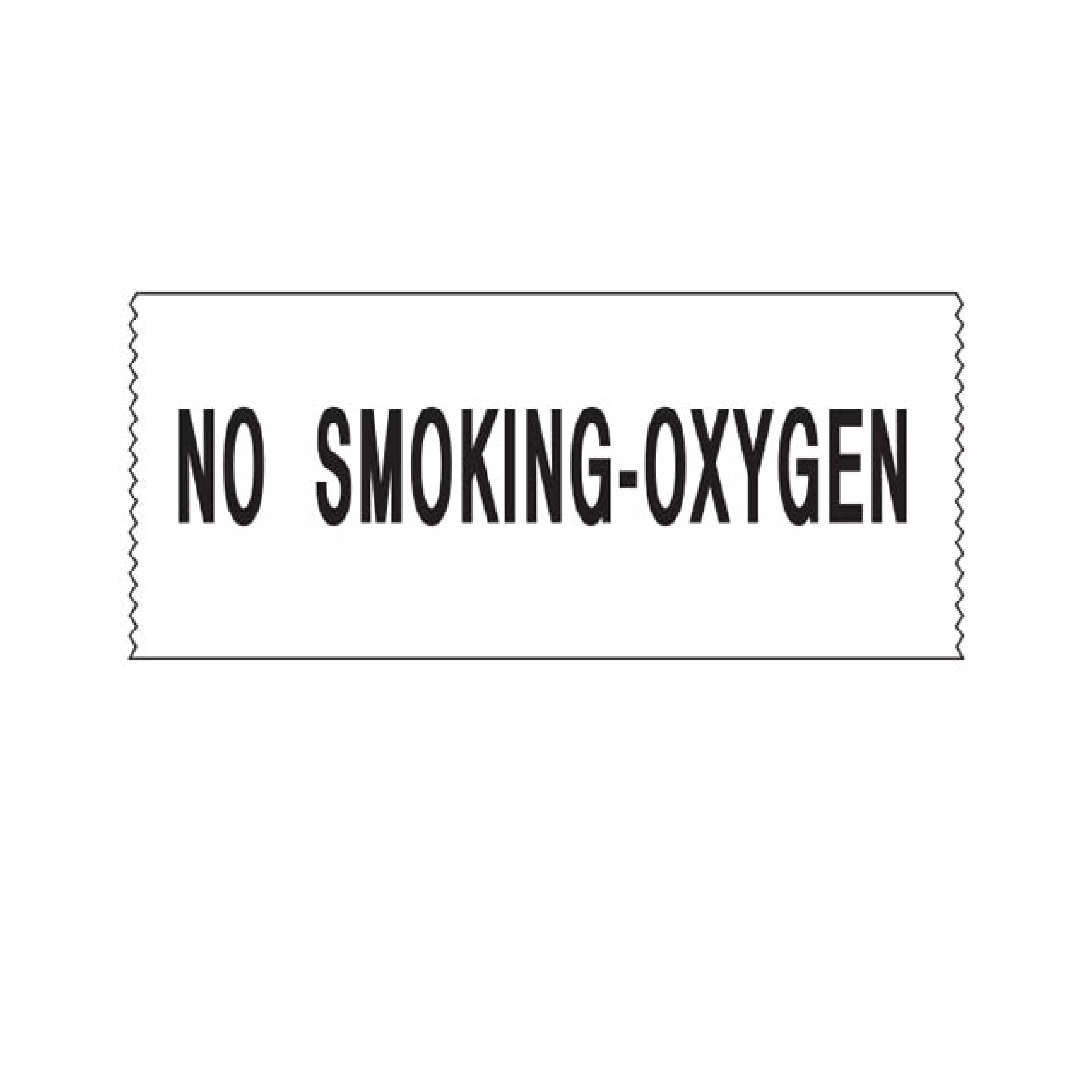 Printed Chart Tape - No Smoking Oxygen