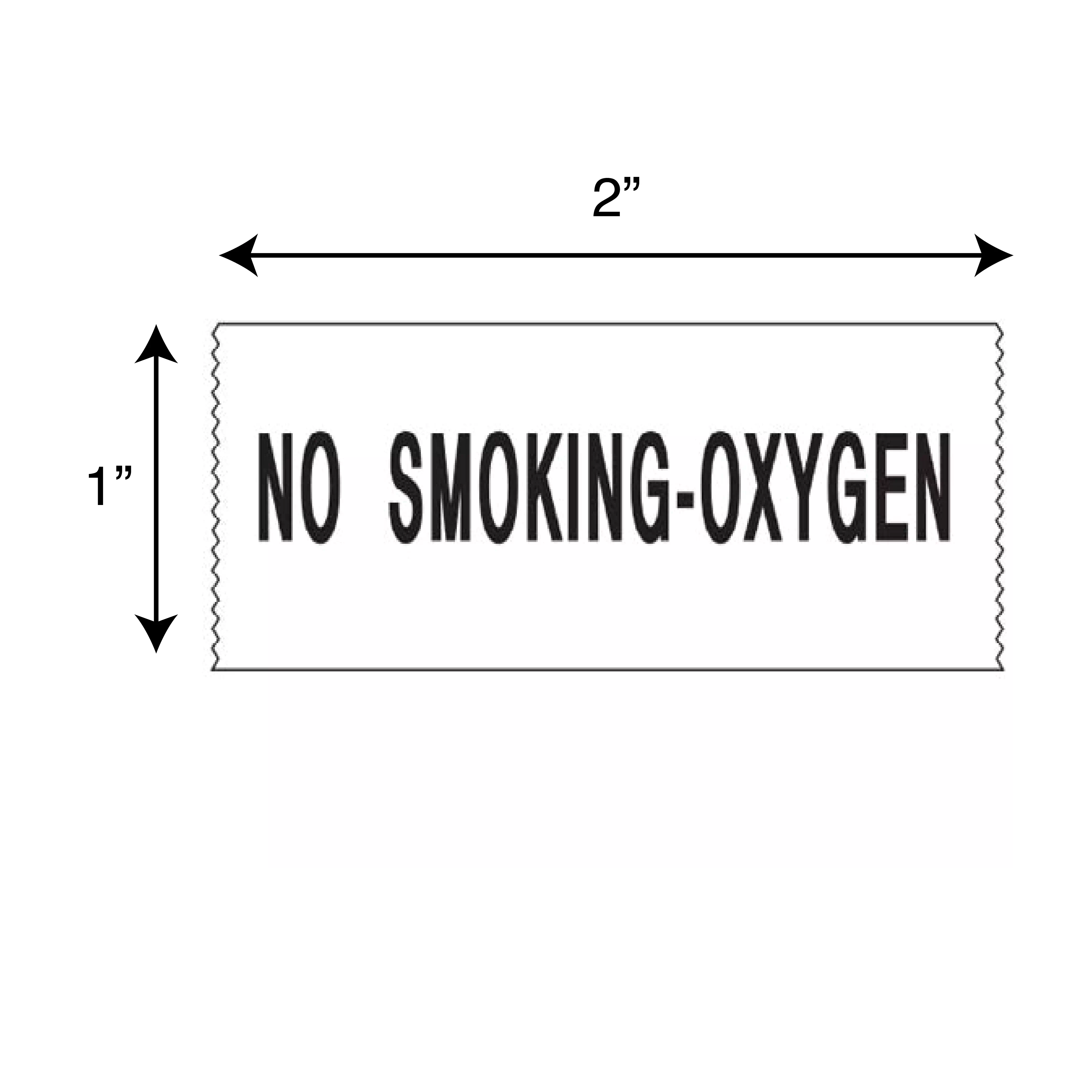 Printed Chart Tape - No Smoking Oxygen