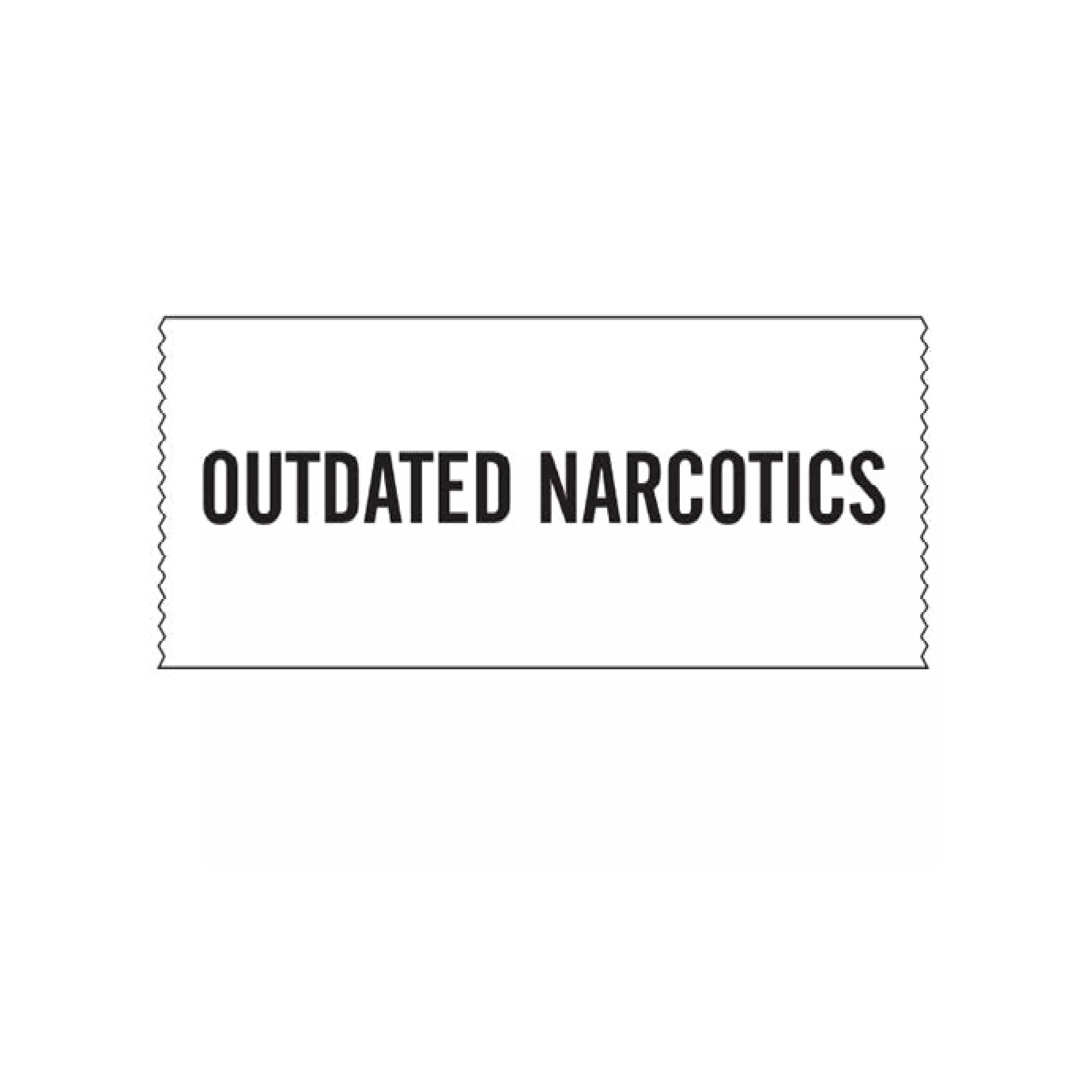 Printed Chart Tape - Outdated Narcotics