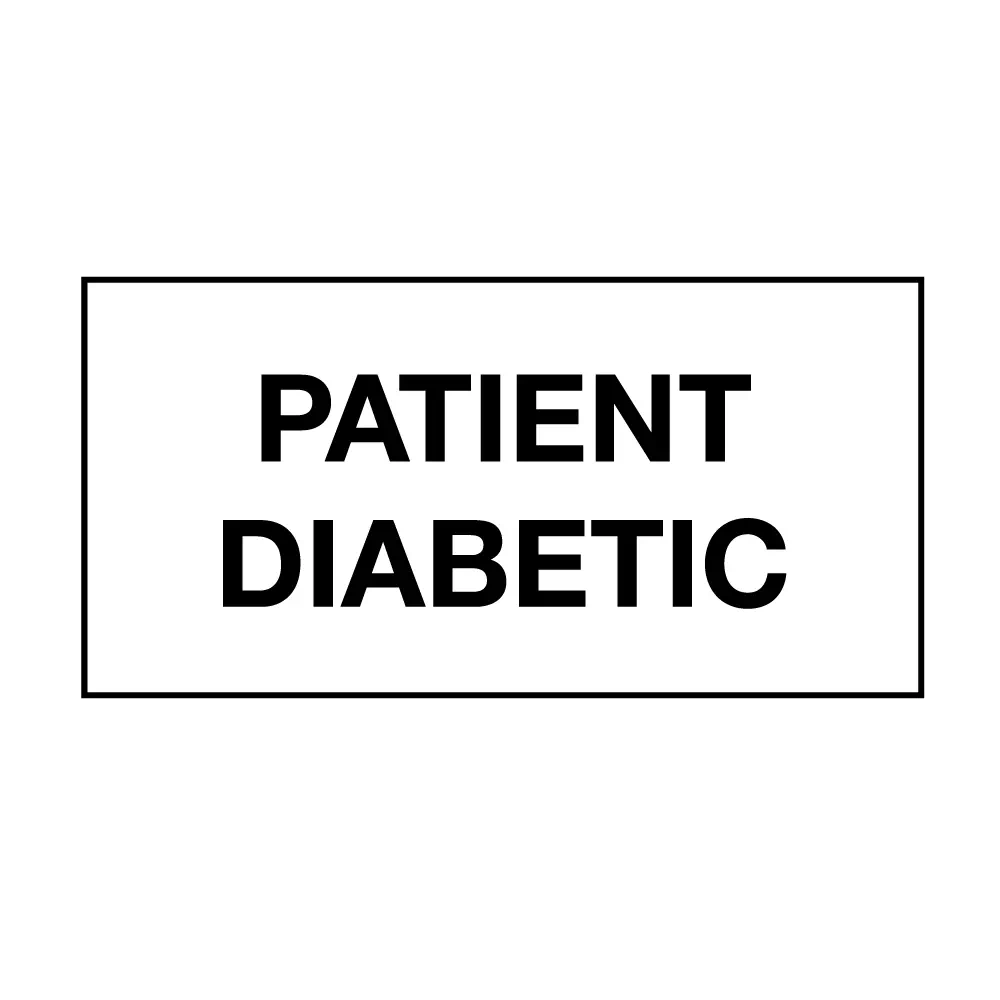 Printed Chart Tape - Patient Diabetic