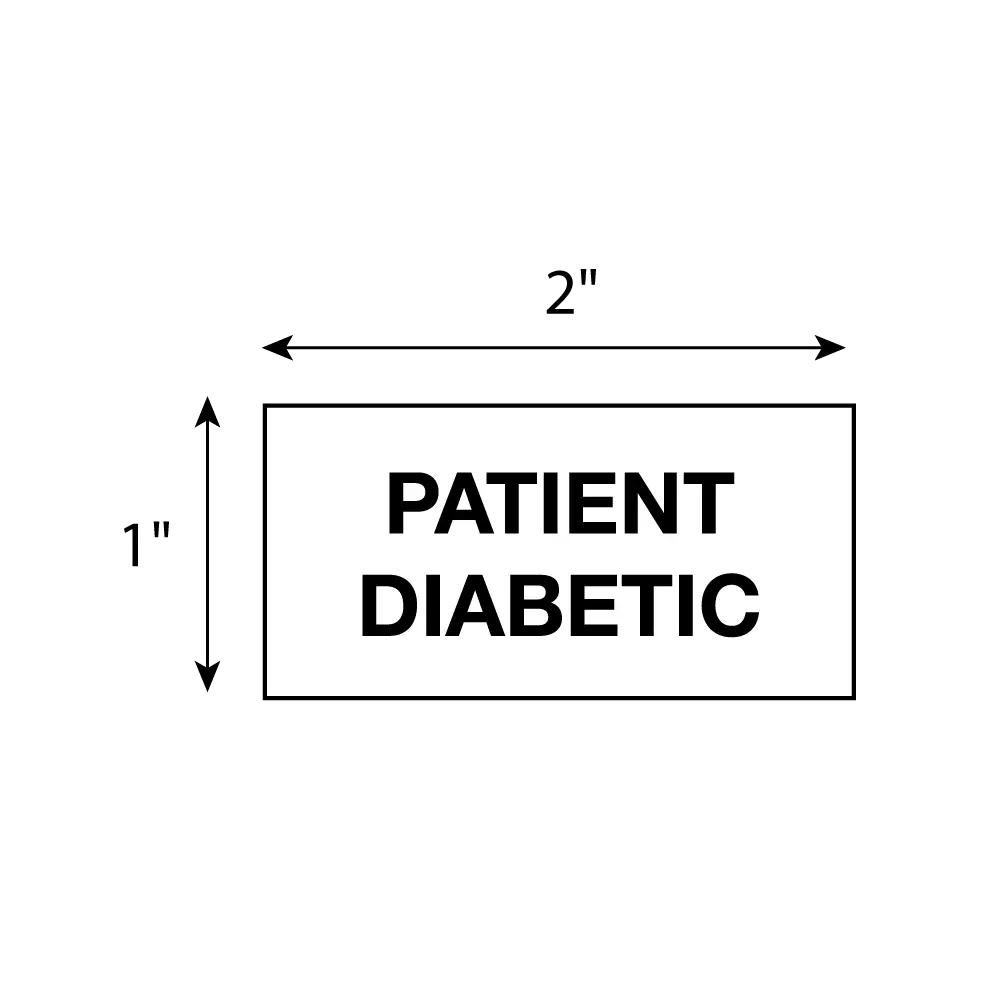 Printed Chart Tape - Patient Diabetic
