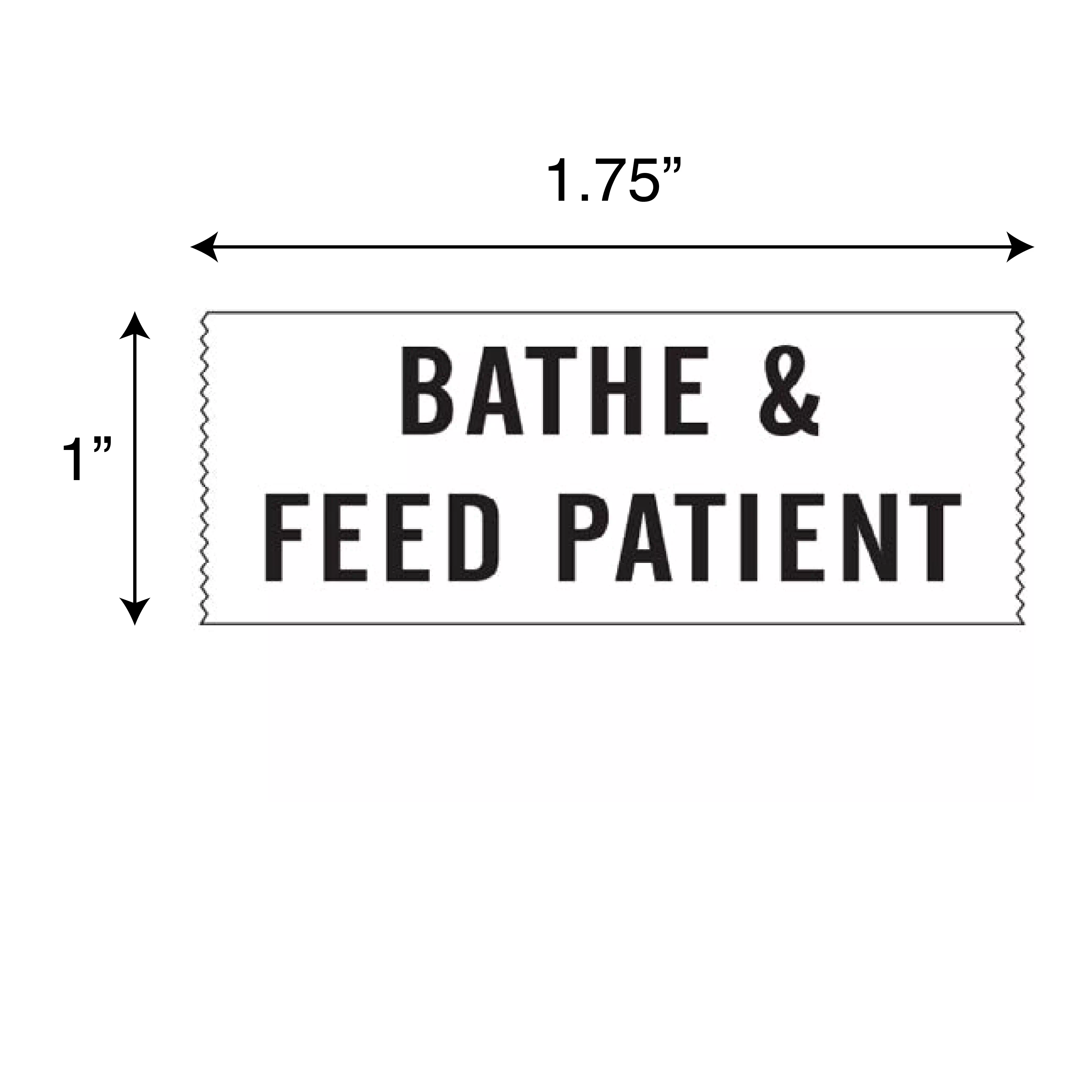 Printed Chart Tape - Bathe and Feed Patient