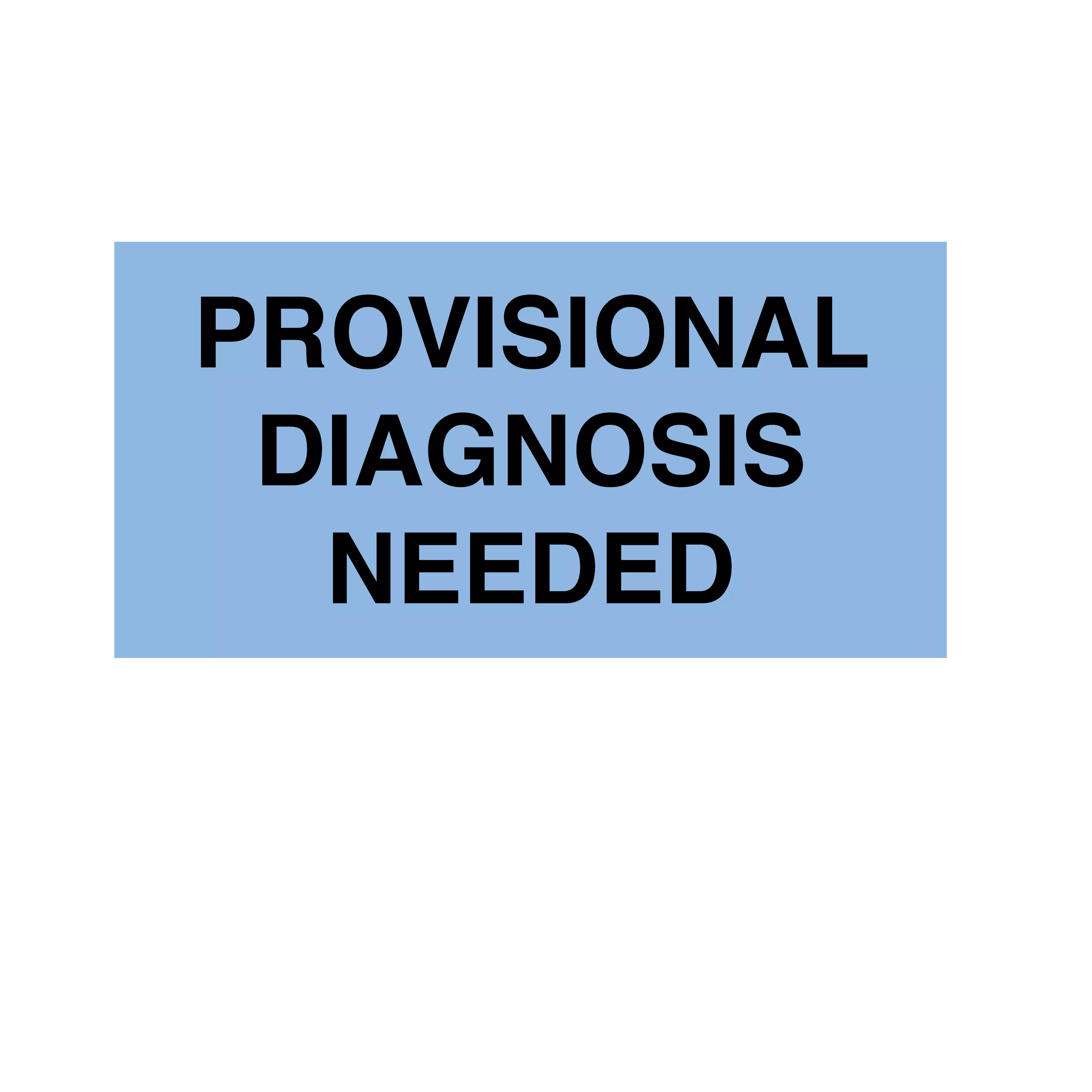 Printed Chart Tape - Provisional Diagnosis Needed