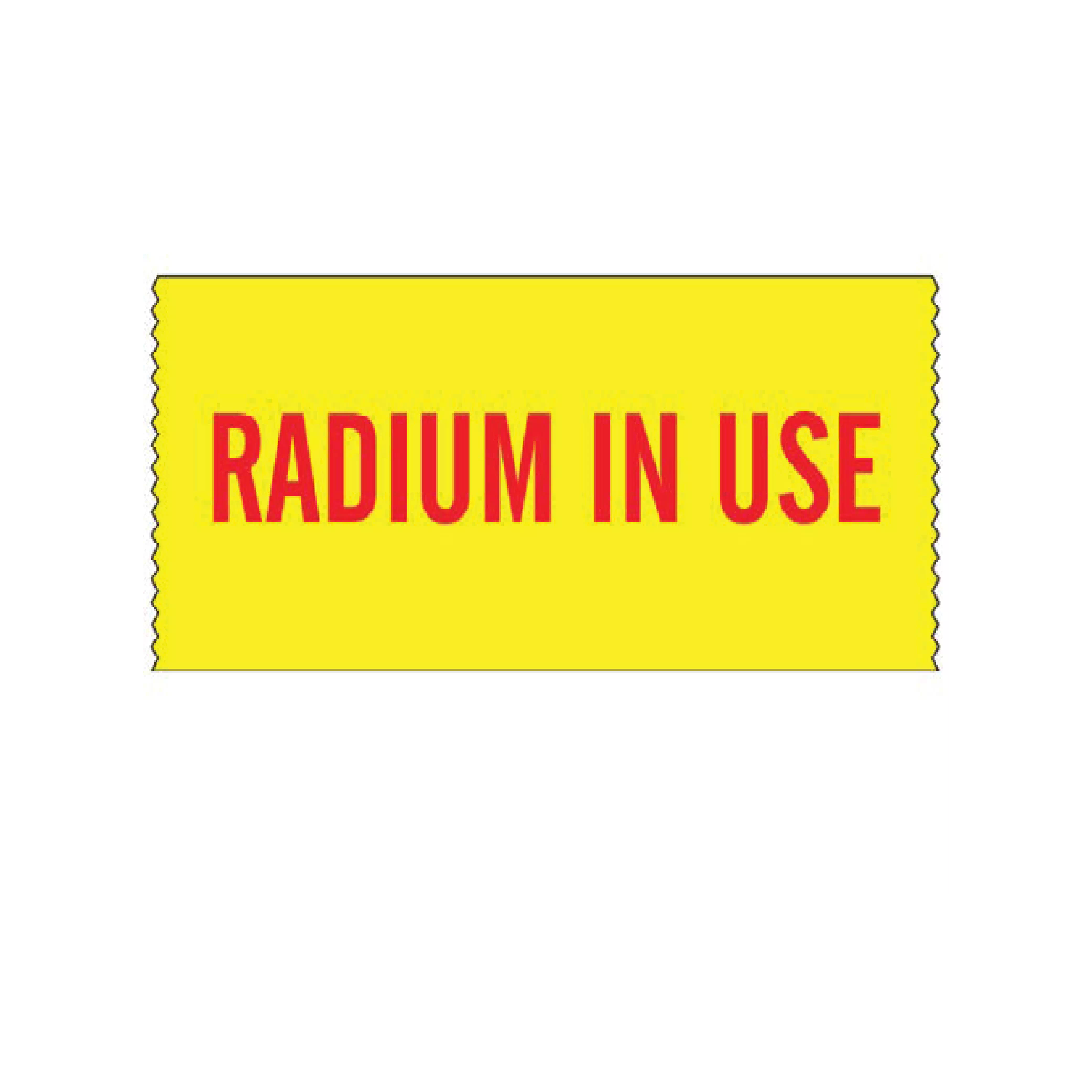 Printed Chart Tape - Radium In Use