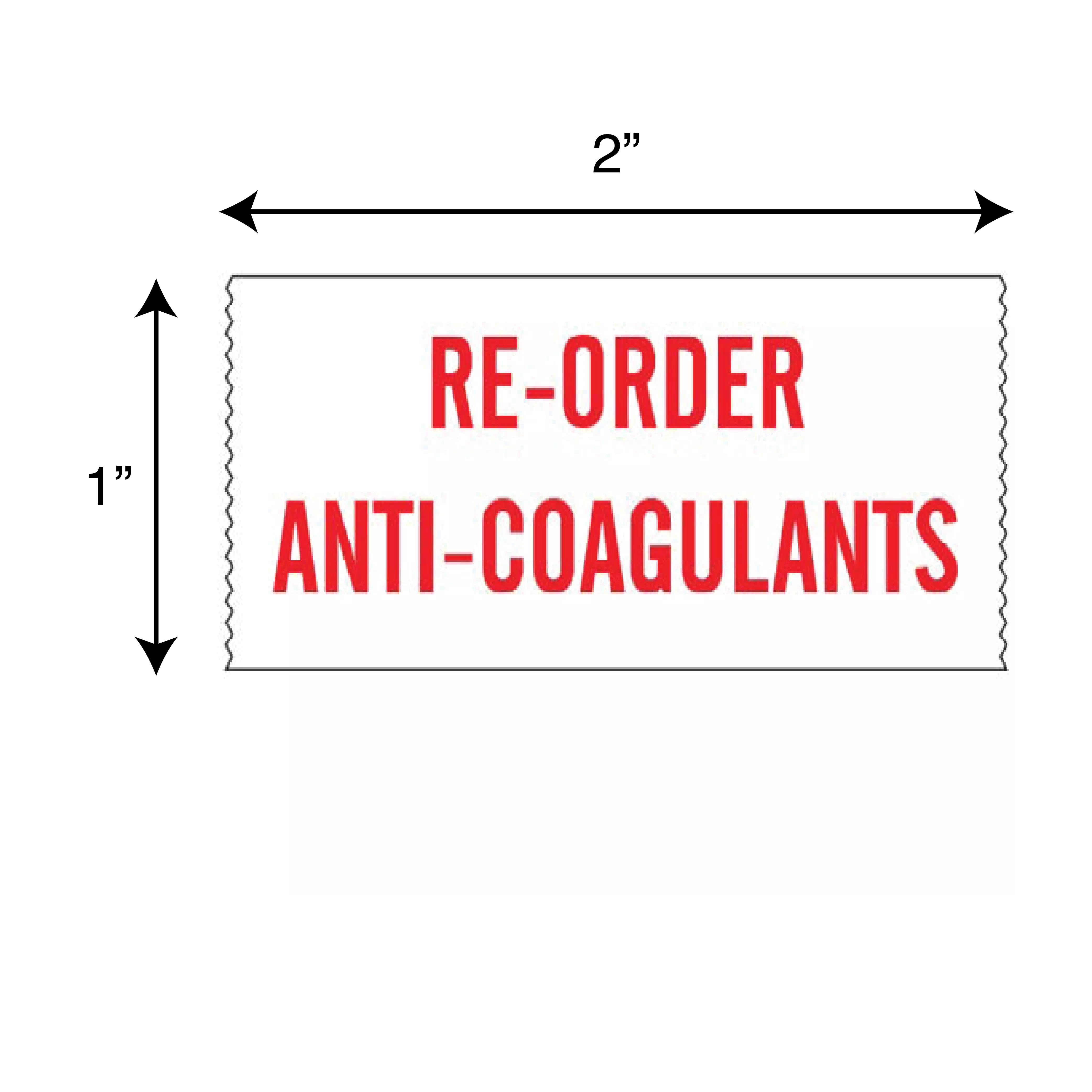 Printed Chart Tape - Reorder Anticoagulants