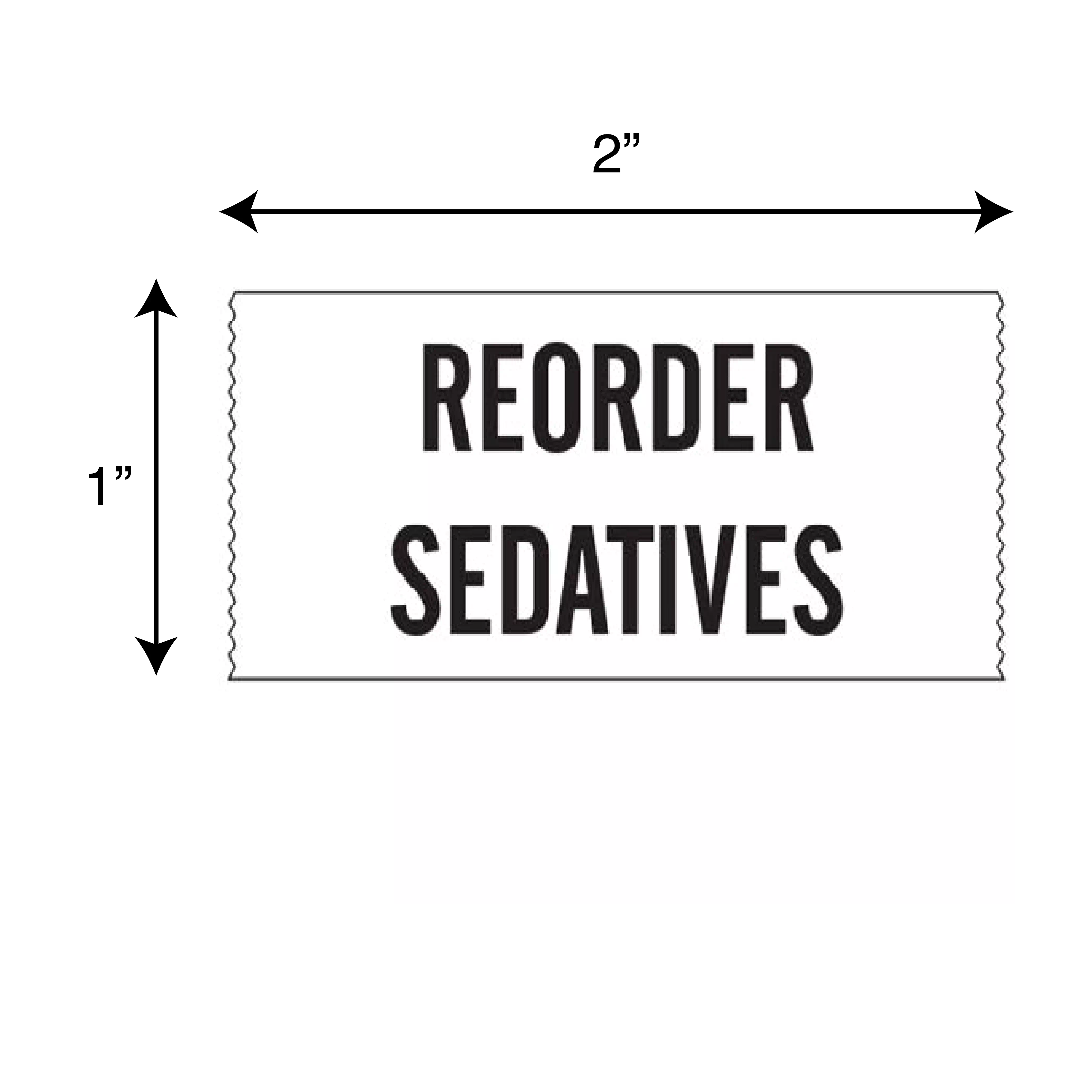 Printed Chart Tape - Reorder Sedatives