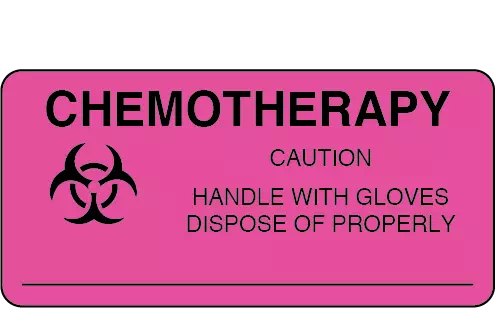 Labels, Chemotherapy Handle With Gloves