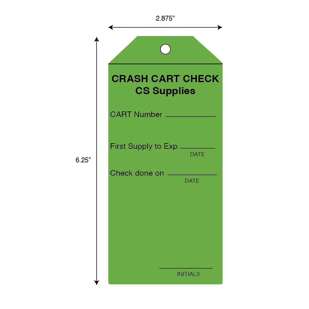 Label, Crash Cart Check CS Supplies