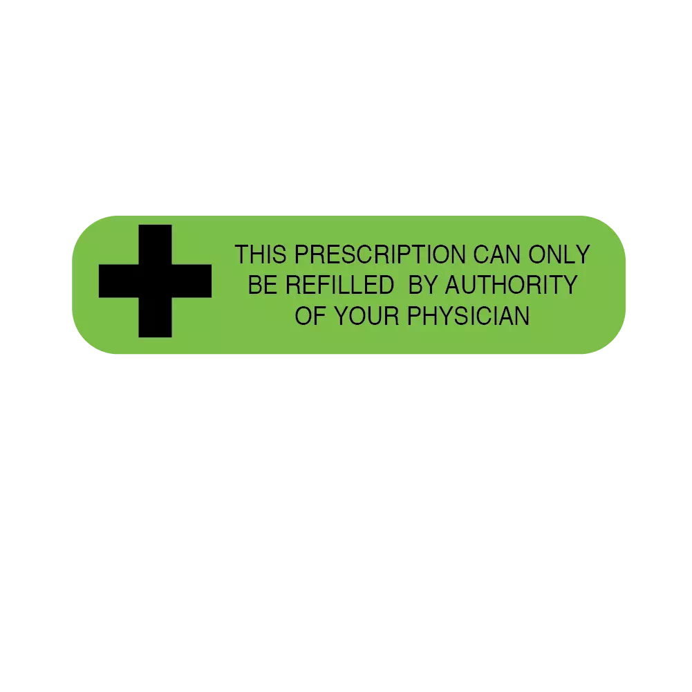 Auxiliary Label, This Prescription Can Be Refilled