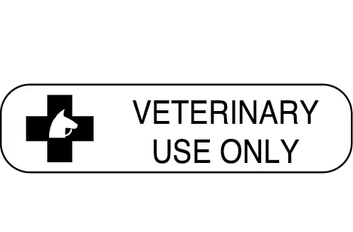 Veterinary Use Only, Auxiliary Label 3/8" x 1-1/2"