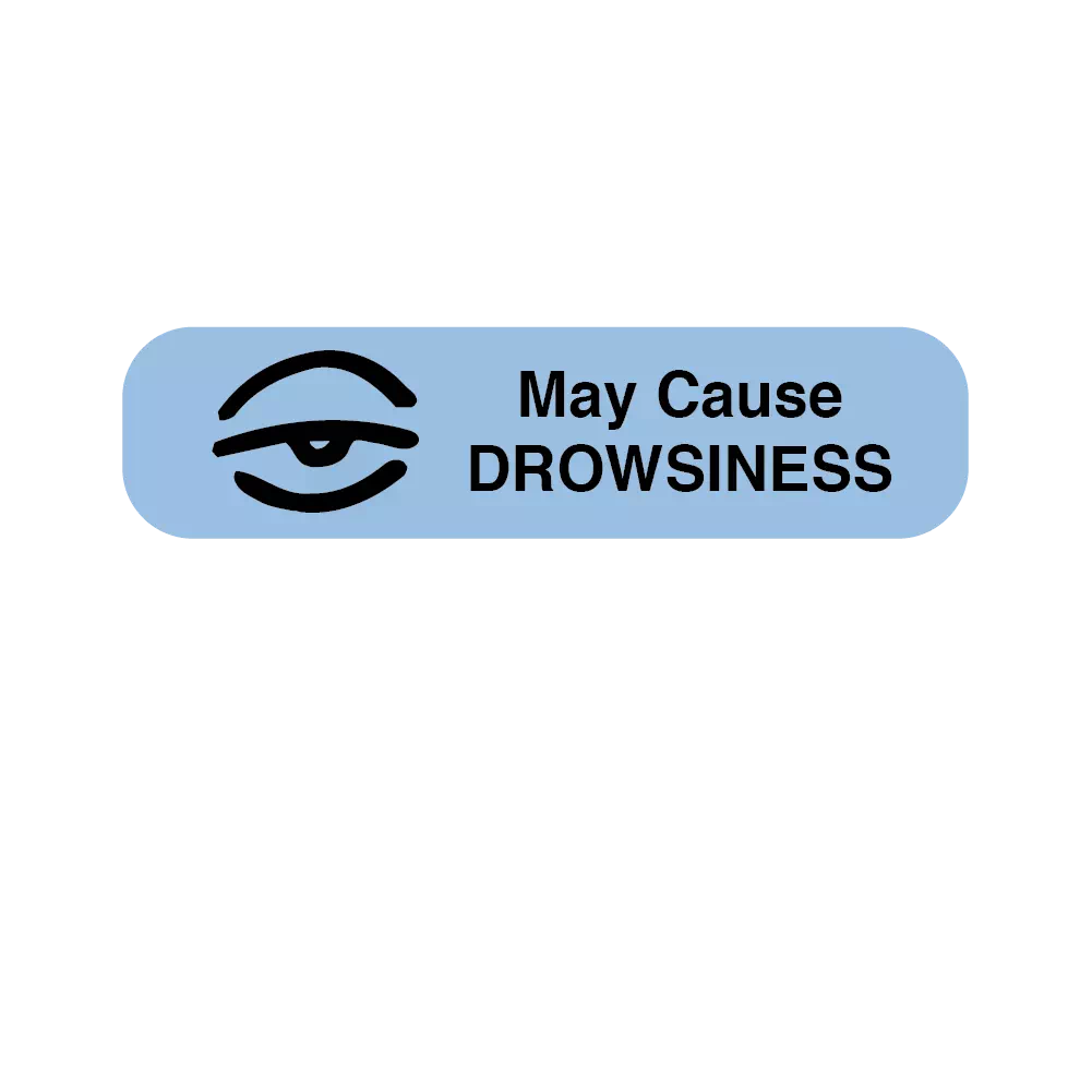 Auxiliary Label, May Cause Drowsiness