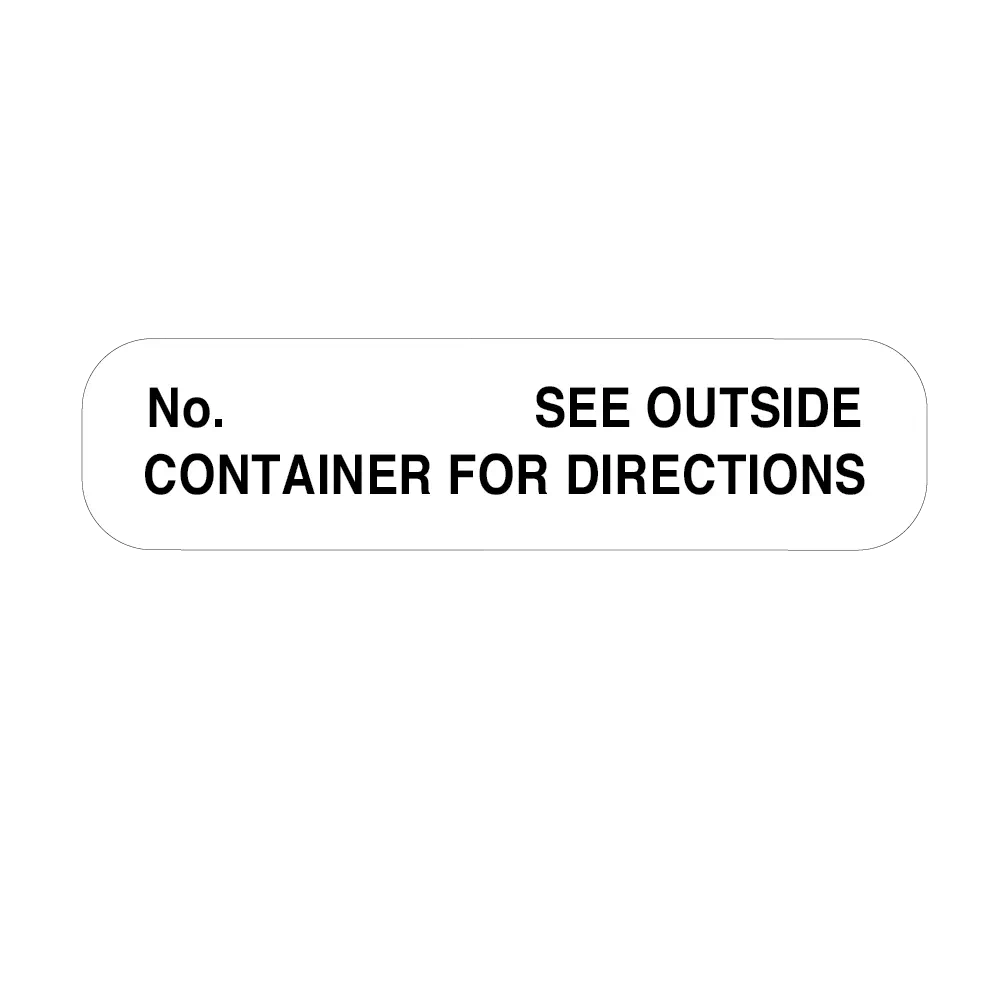 Auxiliary Label, See Outside Container for Directions