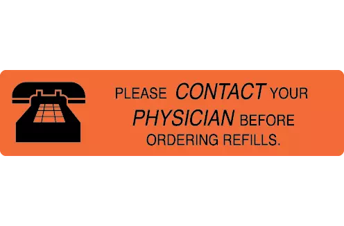 Auxiliary Label, Contact Physician