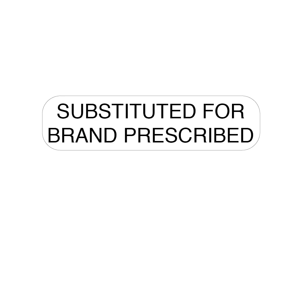 Auxiliary Label, Substituted For Brand Prescribed