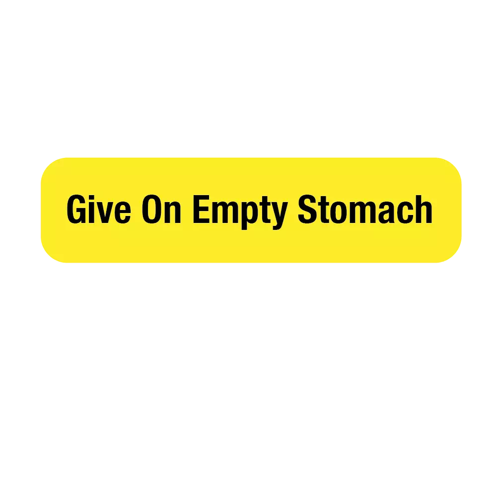 Auxiliary Label, Give on Empty Stomach