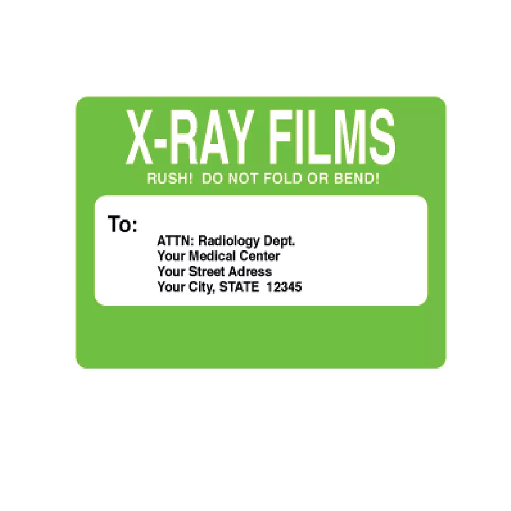 Please Return Labels - X-Ray Films w/Your Medical Center Info