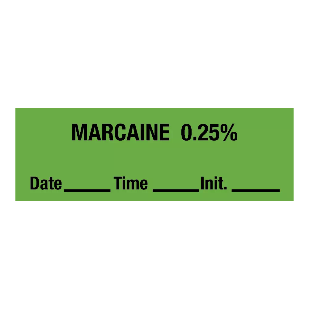 Tape, Marcaine 0.25%